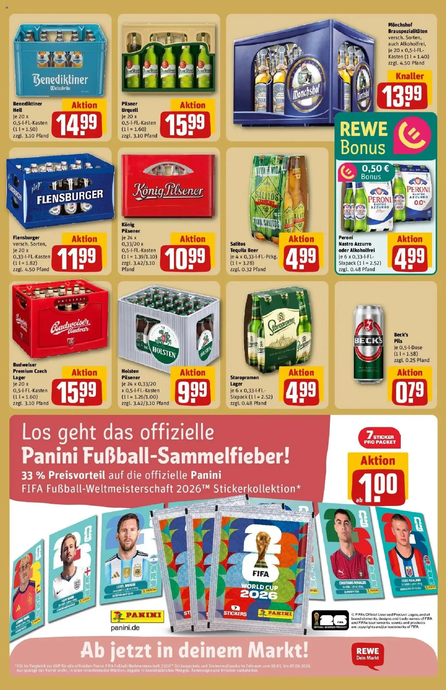Rewe Prospekt Bielefeld – gültig ab 17.05.2026 | Seite: 23 | Produkte: Konig pilsener, Pils, Holsten, Tequila