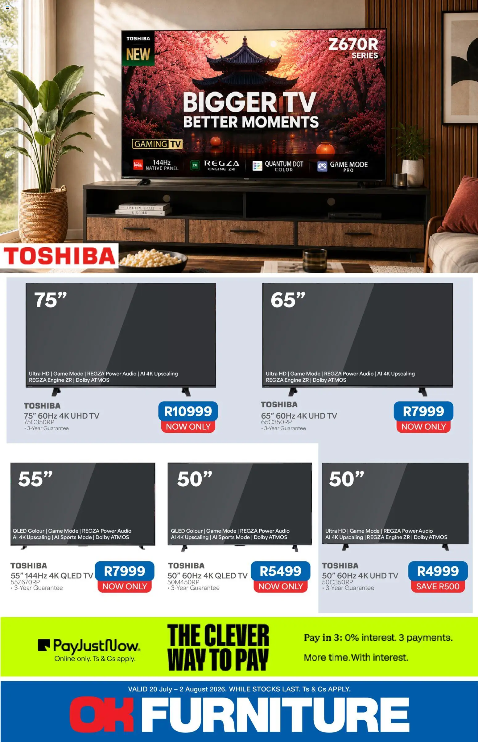 New OK Furniture catalogue – valid from 20/07/2026 | Page: 1 | Products: Audio, TV