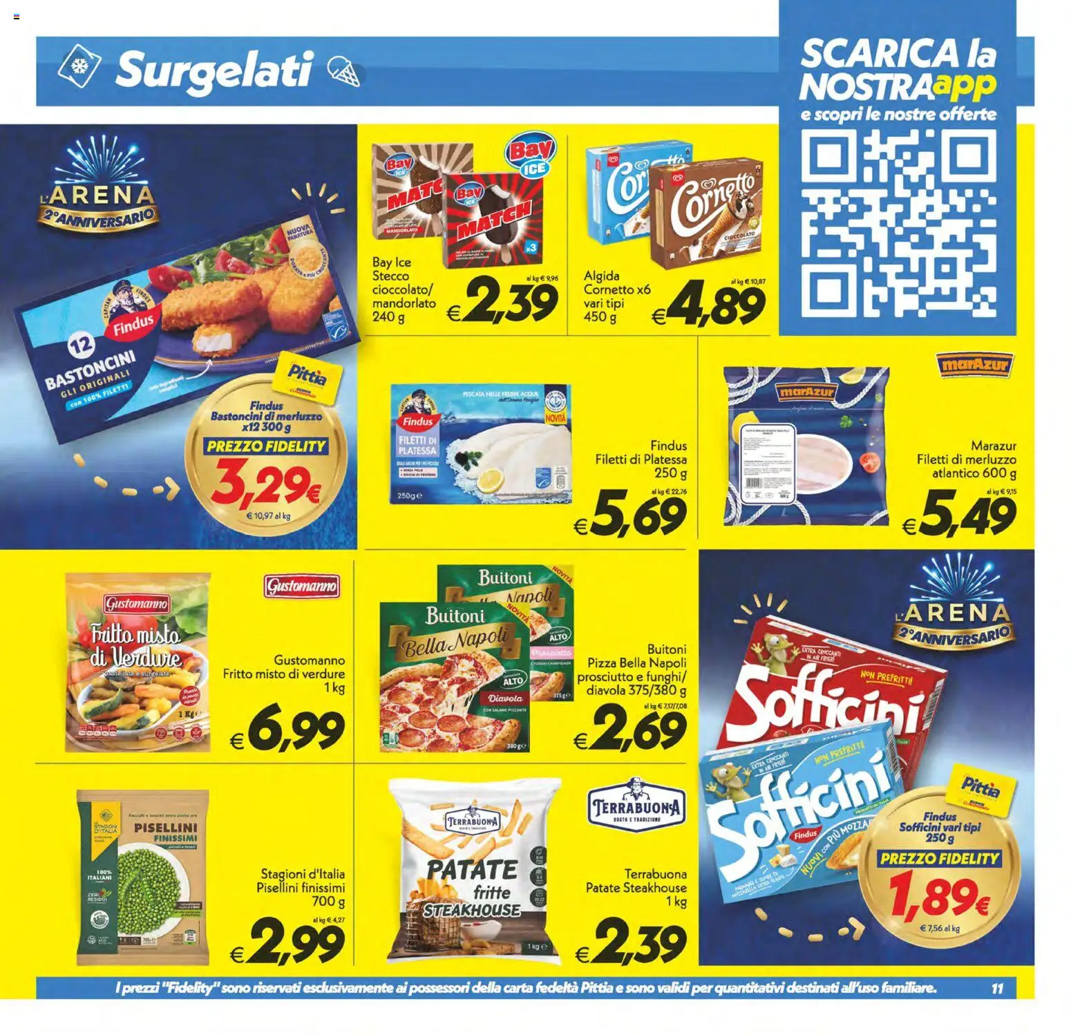 Volantino SuperConveniente del 23/10/2026 | Pagina: 11 | Prodotti: Cornetto, Merluzzo, Patate, Verdure