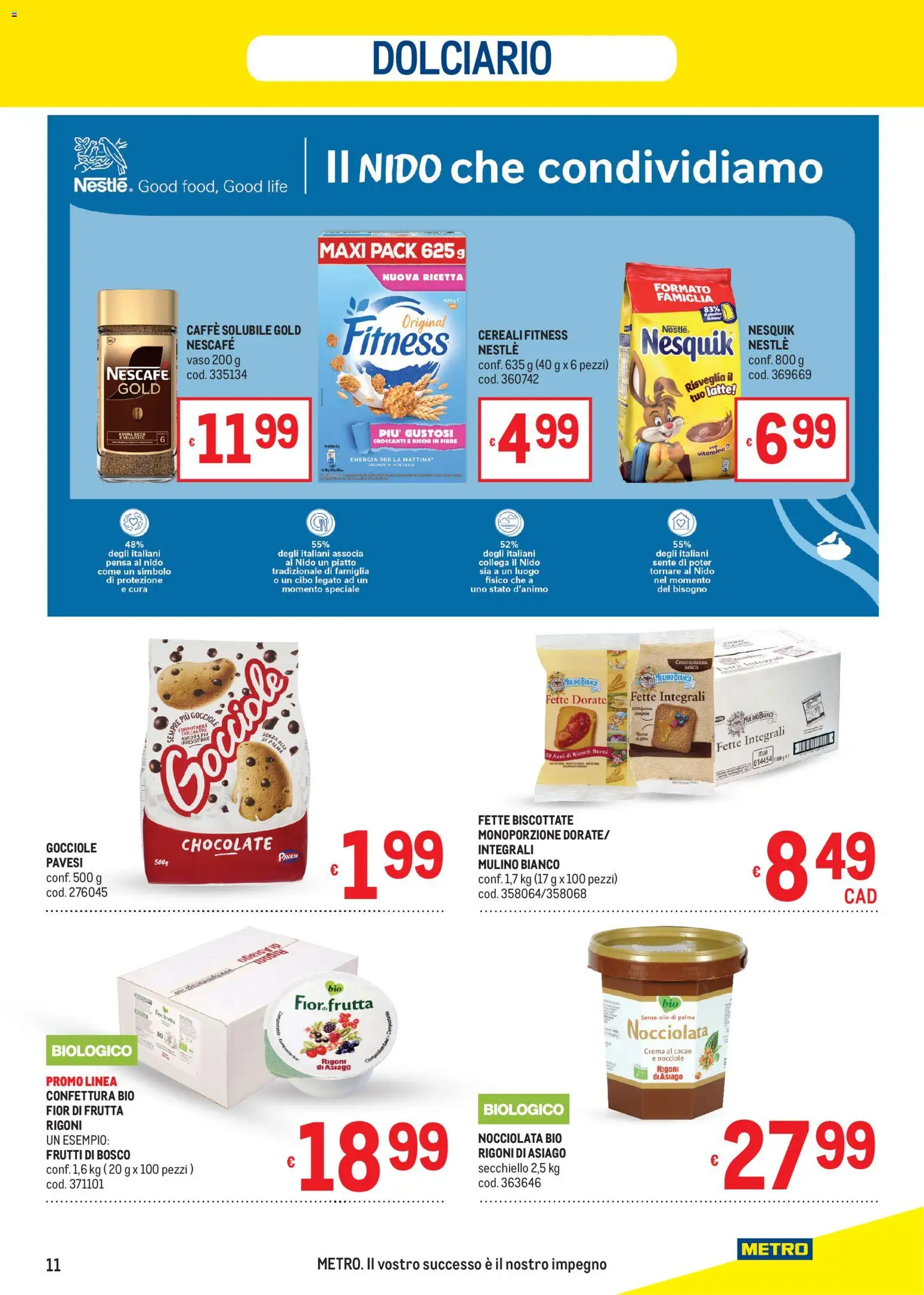 Volantino Metro del 24/09/2026 | Pagina: 11 | Prodotti: Crema, Frutta, Olio, Fette biscottate
