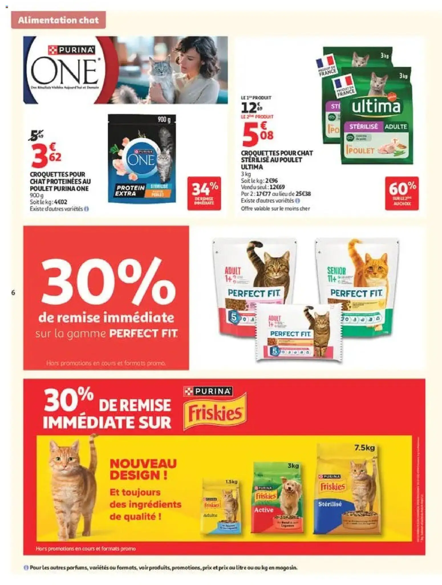 {H1} | Page: 6 | Produits: Ingrédients, Purina One croquettes, Alimentation, Poulet