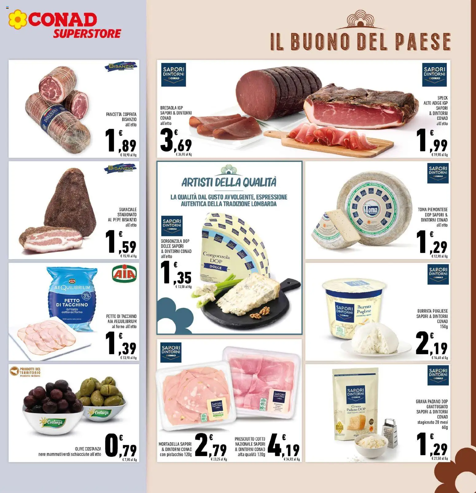 Volantino Conad del 23/09/2026 | Pagina: 11 | Prodotti: Bresaola, Pancetta, Pepe, Gorgonzola