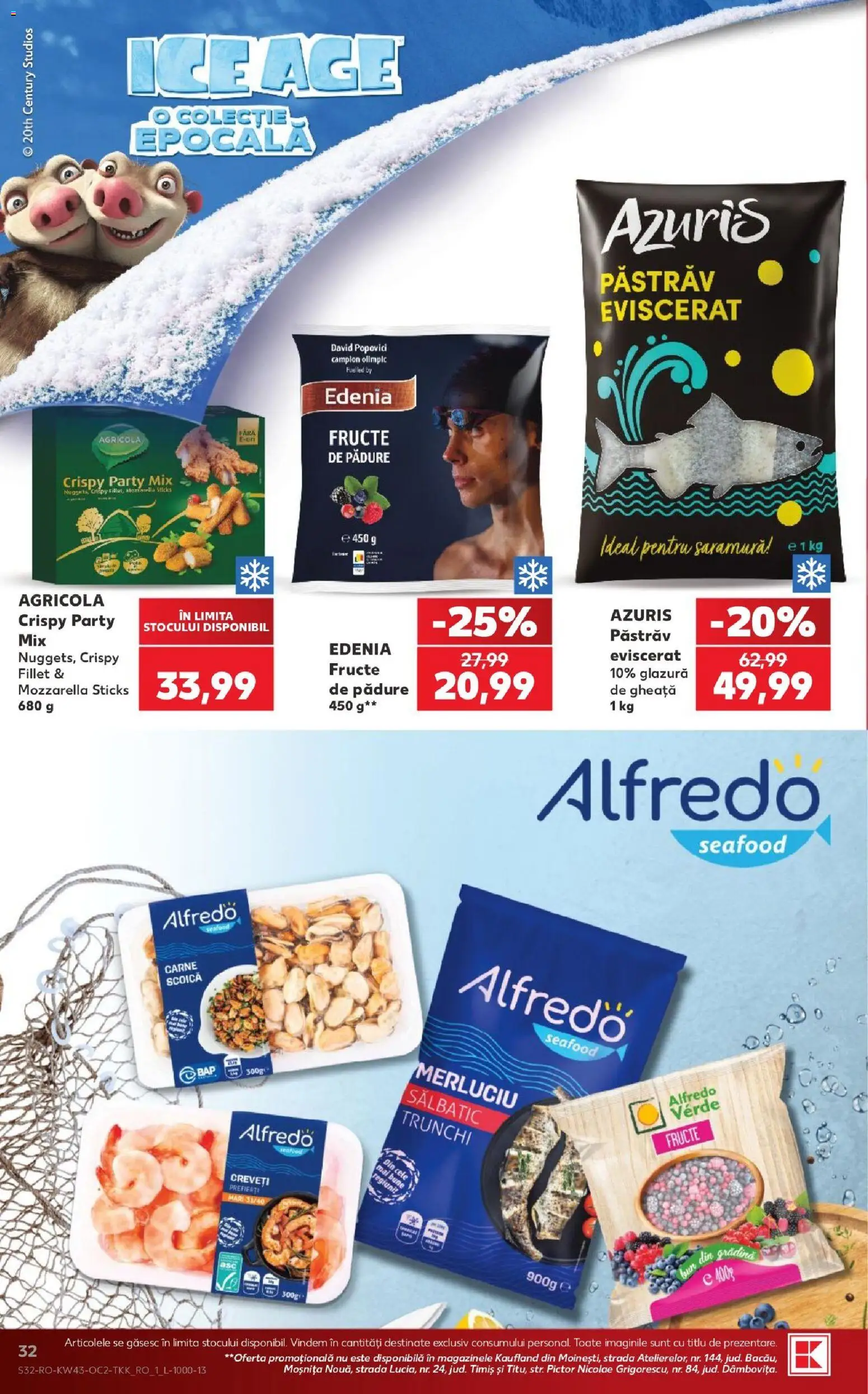 Noul catalog Kaufland – valabil de la 21.10.2026 | Pagină: 32 | Produse: Pastrav, Agricola, Mozzarella, Fructe