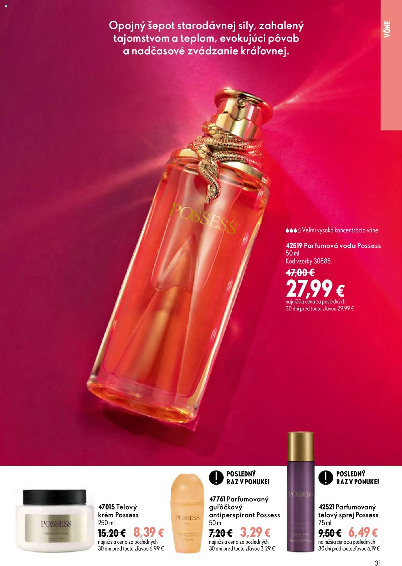 Nové Oriflame akcie – leták je platný od 19.08.2026 | Strana: 31 | Produkty: Antiperspirant, Krém, Voda