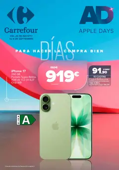 Vista previa Carrefour Apple Days válido desde el 26/08/2026