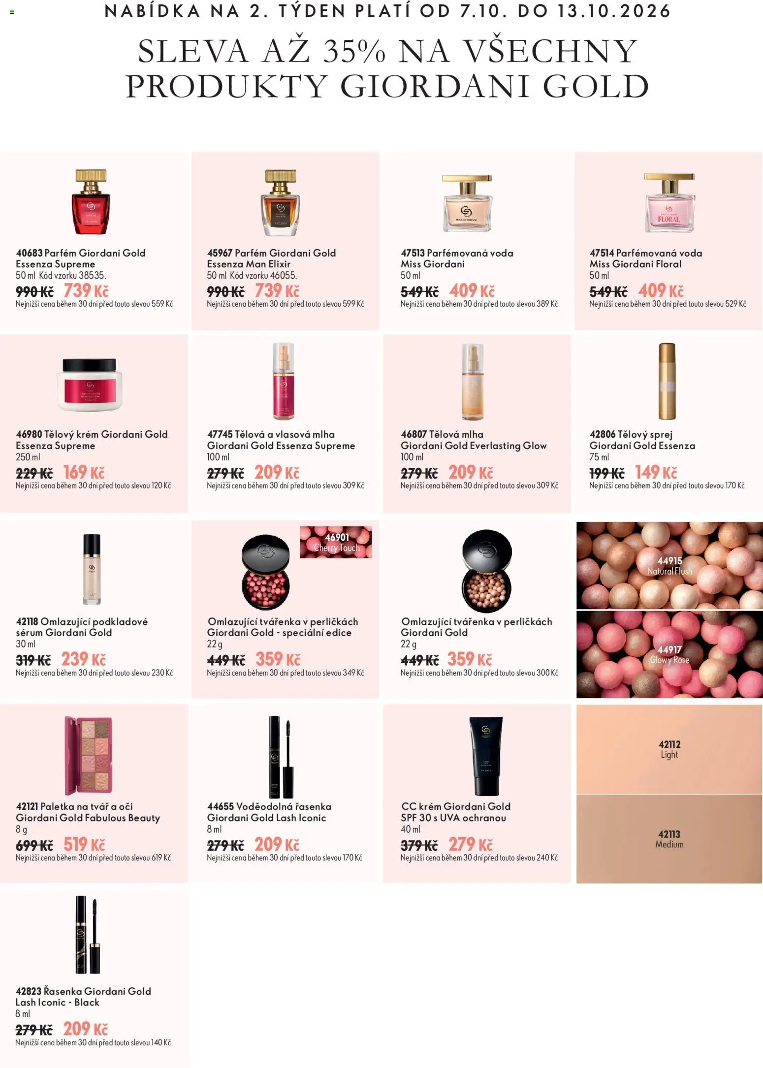 Oriflame katalog č. 14/2026 od 30.09.2026 | Strana: 9 | Produkty: Voda, Krém, Parfém, Tvářenka