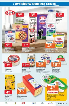 Pogląd oferty "E.Leclerc gazetka" - ważna od 16.06.2026 | Strona: 5 | Produkty: Karta, Camembert, Twaróg, Cheddar