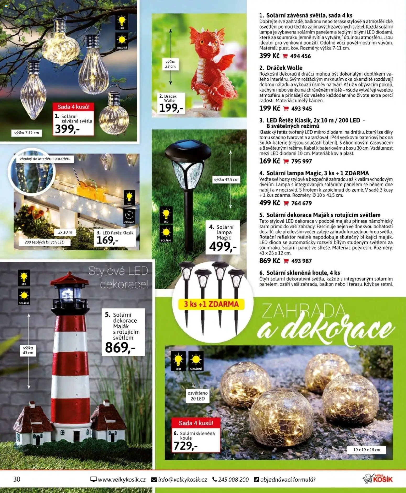 Velký Košík katalog květen 2026 od 01.05.2026 | Strana: 30 | Produkty: Zahrada, Reflektor, Lampa, Dekorace