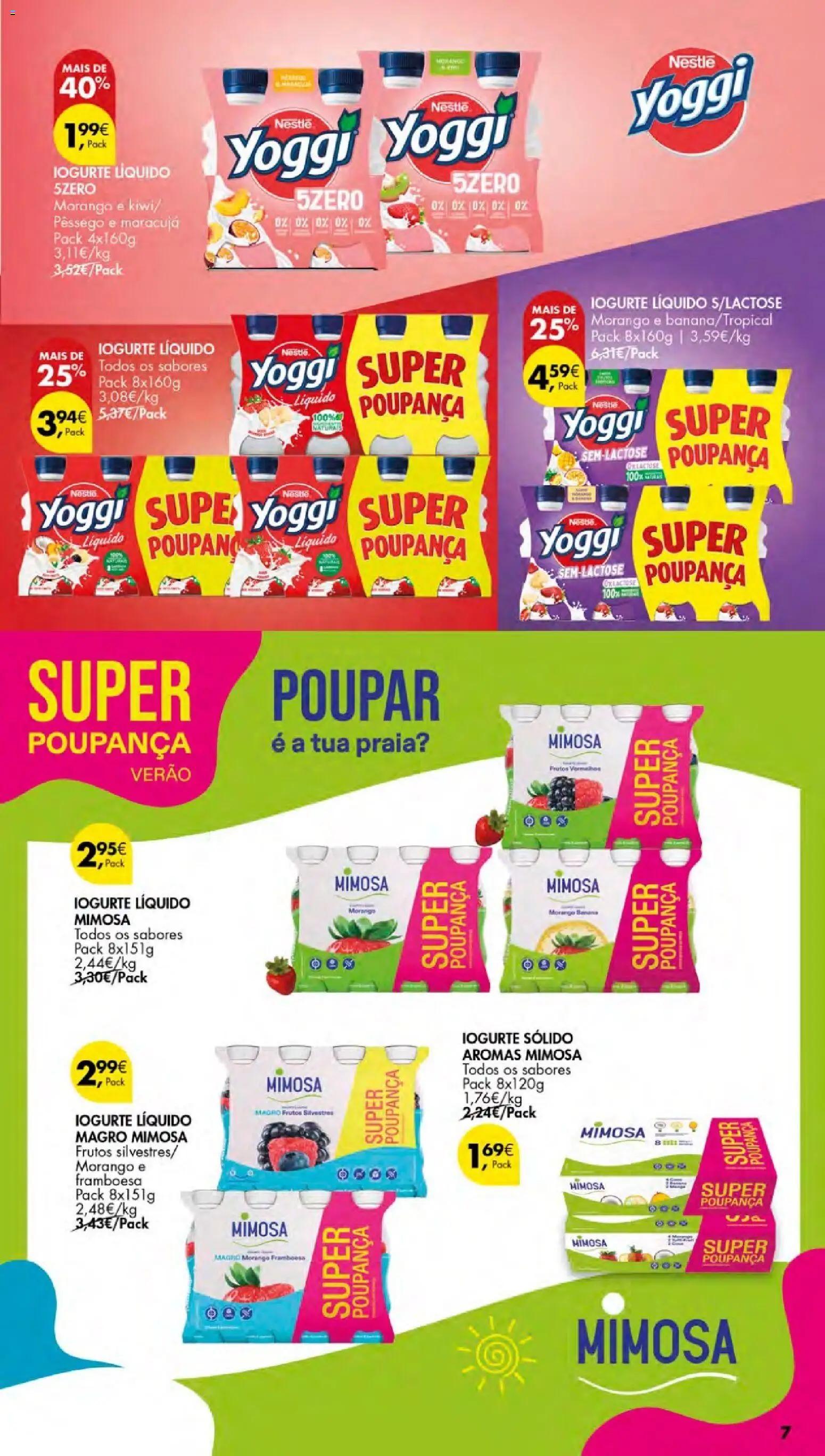Pingo Doce Especial Iogurtes Açores │ válido de 27/08/2026 | Página: 7 | Produtos: Banana, Iogurte, Nestlé, Iogurte liquido