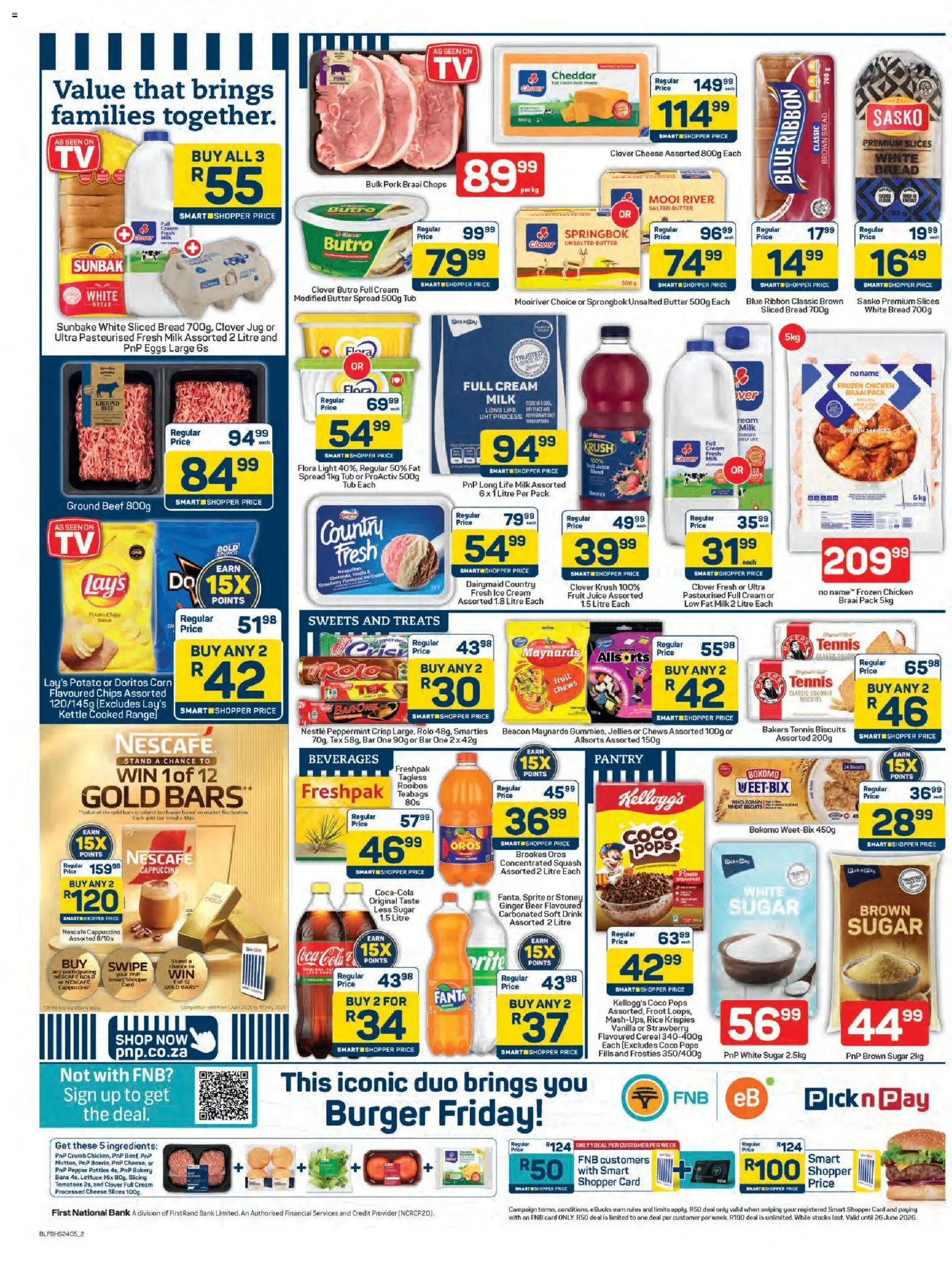 New Pick n Pay catalogue – valid from 09.04.2026 | Page: 2 | Products: Sweets, Beer, Ice cream, Fruit