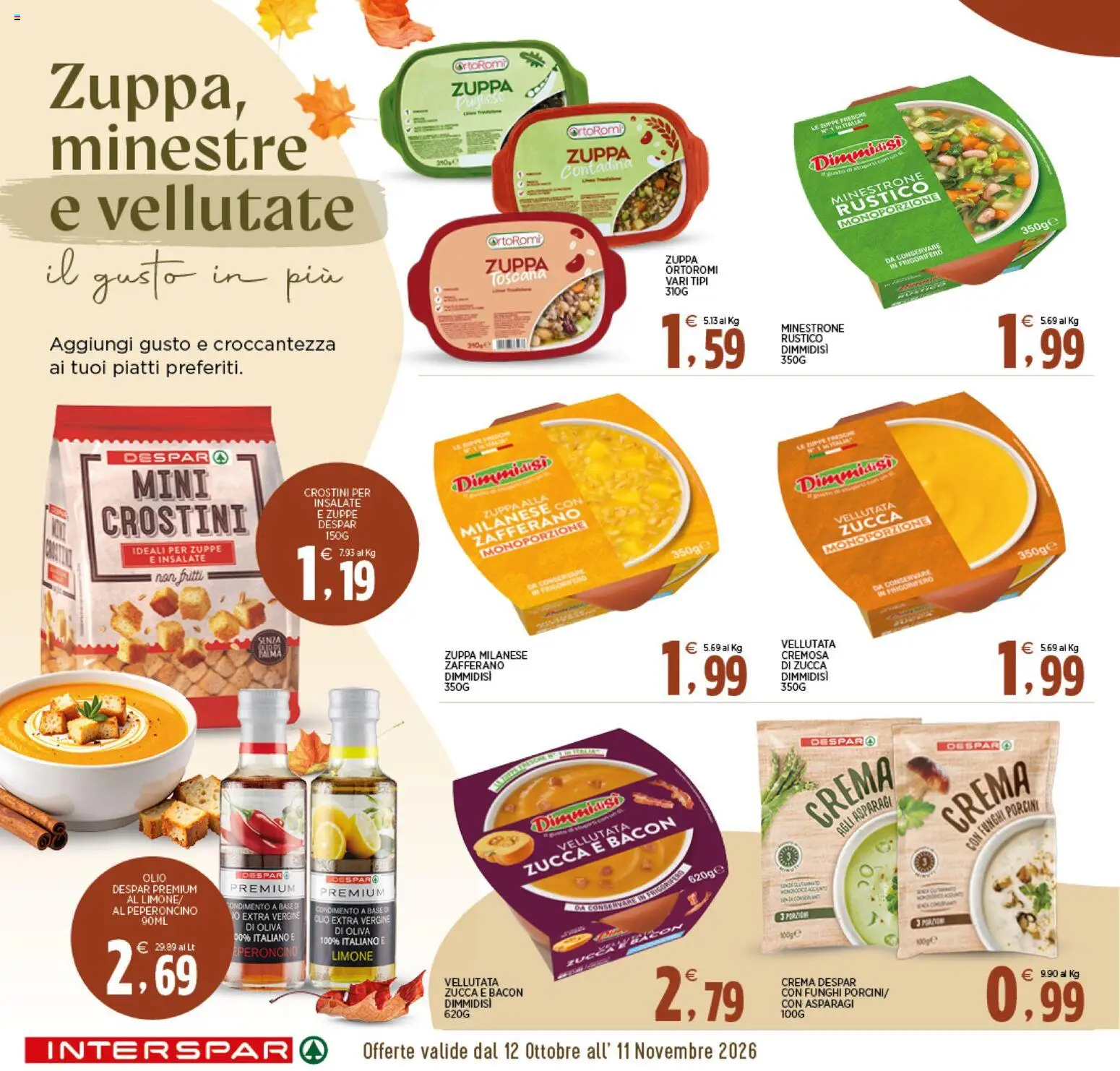 Volantino Interspar del 12/10/2026 | Pagina: 2 | Prodotti: Crema, Limone, Peperoncino, Frigorifero