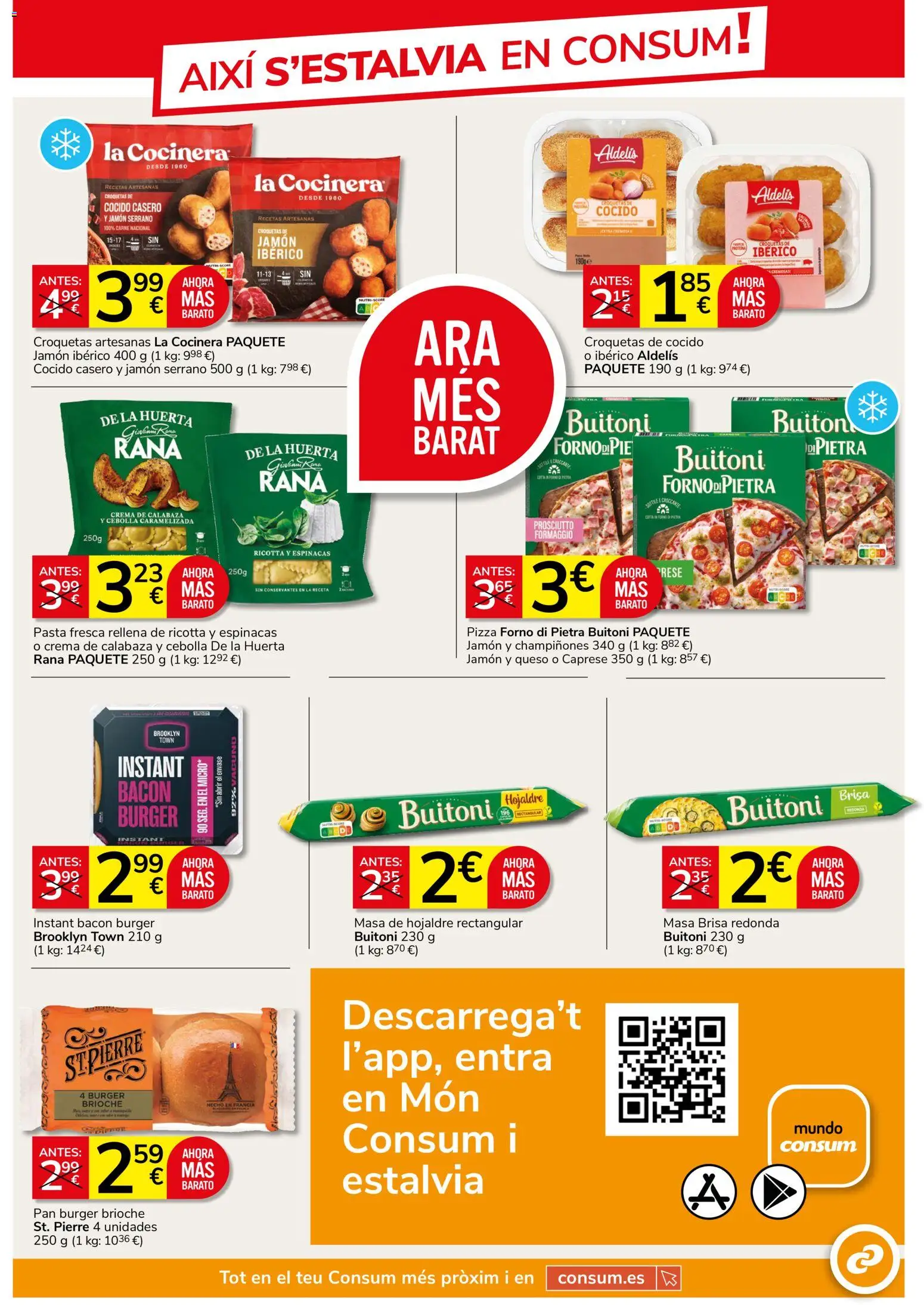 Consum folleto │ válido desde el 23/07/2026 | Página: 11 | Productos: Jamón serrano, Πράσινο τσάι, Queso, Croquetas