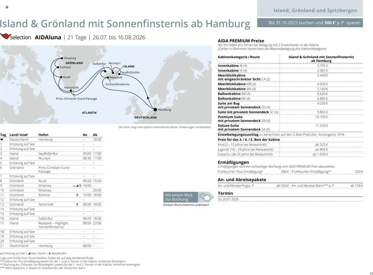 Aida Sommer 2026 – gültig ab 01.03.2026 | Seite: 71 | Produkte: Bett