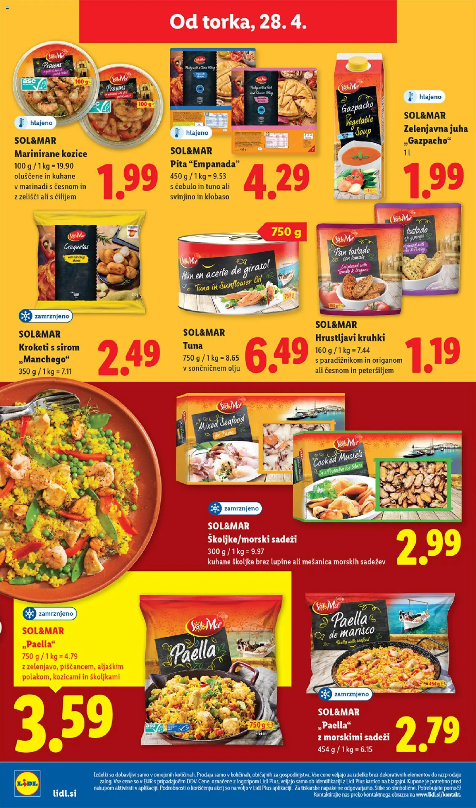 Novi Lidl katalog ponudbe – veljaven od 23.04.2026 | Stran: 64 | Izdelki: Školjke, Juha, Pita, Sok