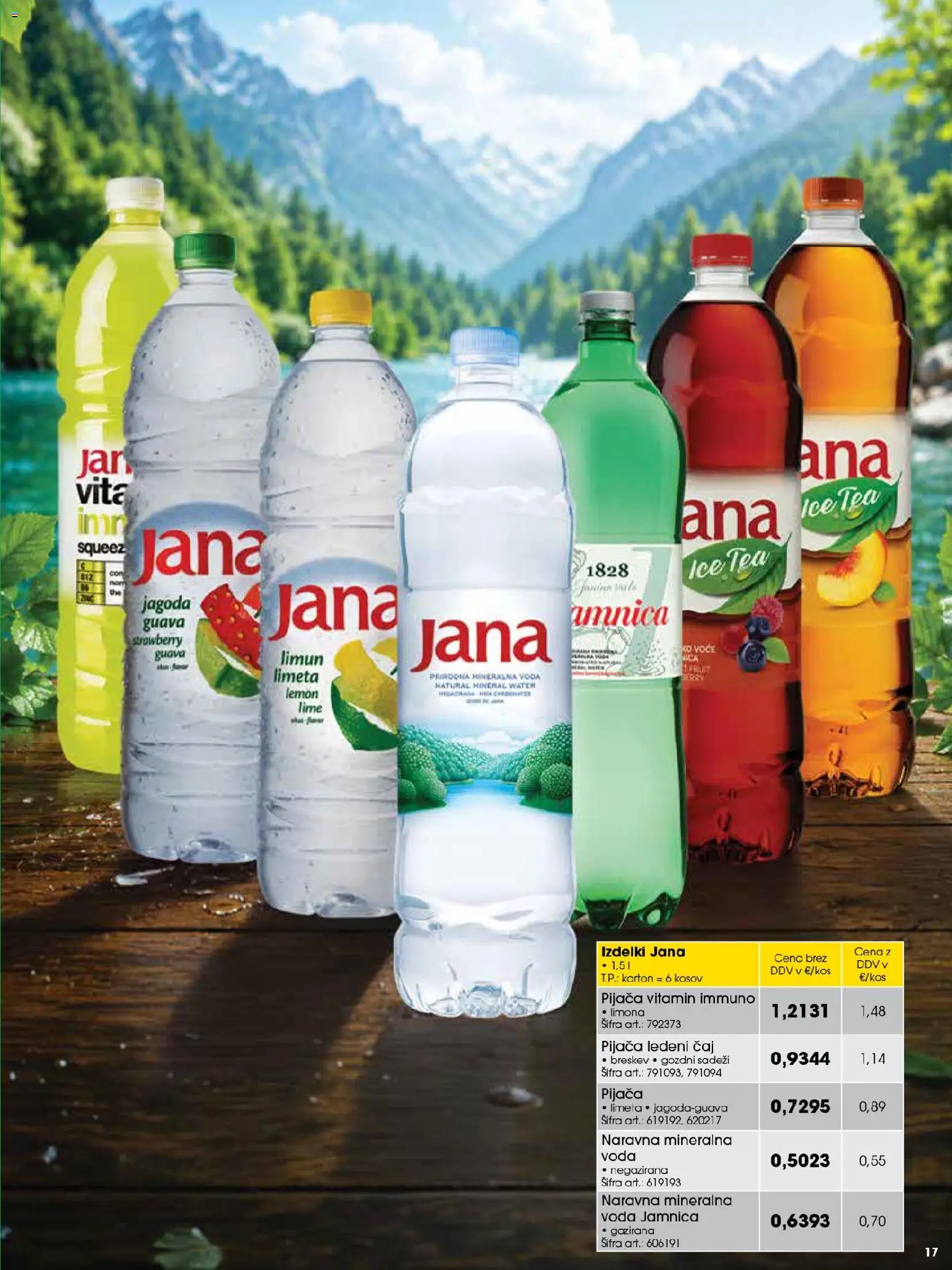 Novi Tuš katalog ponudbe – veljaven od 01.07.2026 | Stran: 17 | Izdelki: Limeta, Ledeni čaj, Limona, Breskev
