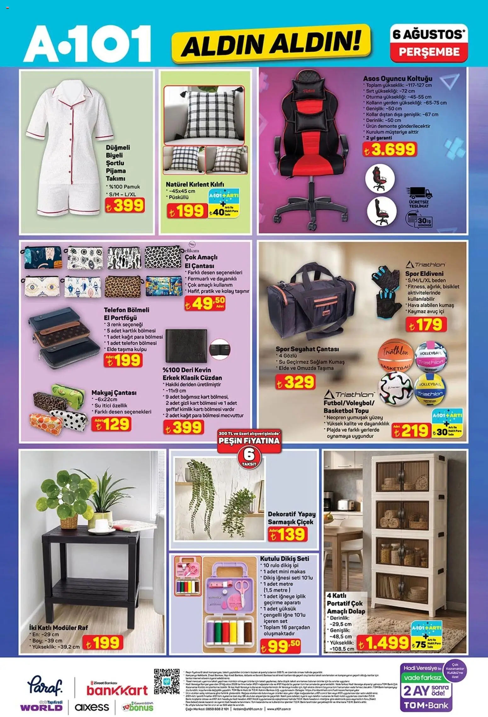 A101 - Katalog Aldın Aldın - 06 Ağustos 2026 tarihinden itibaren geçerlidir | Sayfa: 12 | Ürünler: Iğne, Cüzdan, Telefon, Oyuncu