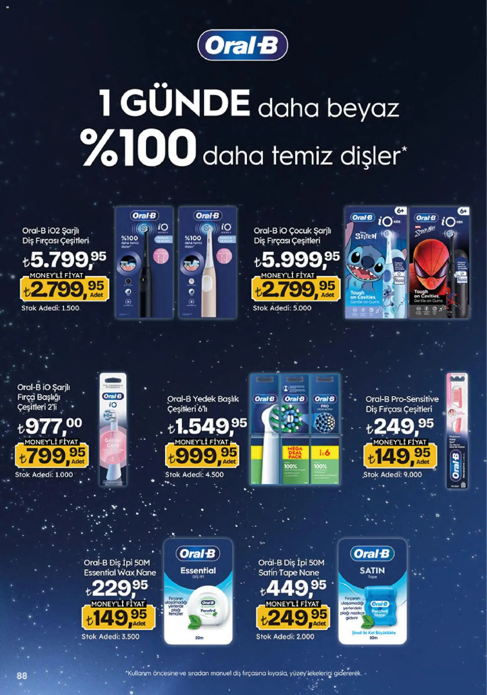 Migros Katalog - Migroskop - 09 Temmuz 2026 tarihinden itibaren geçerlidir | Sayfa: 88 | Ürünler: Fırça, Diş fırçası, Nane