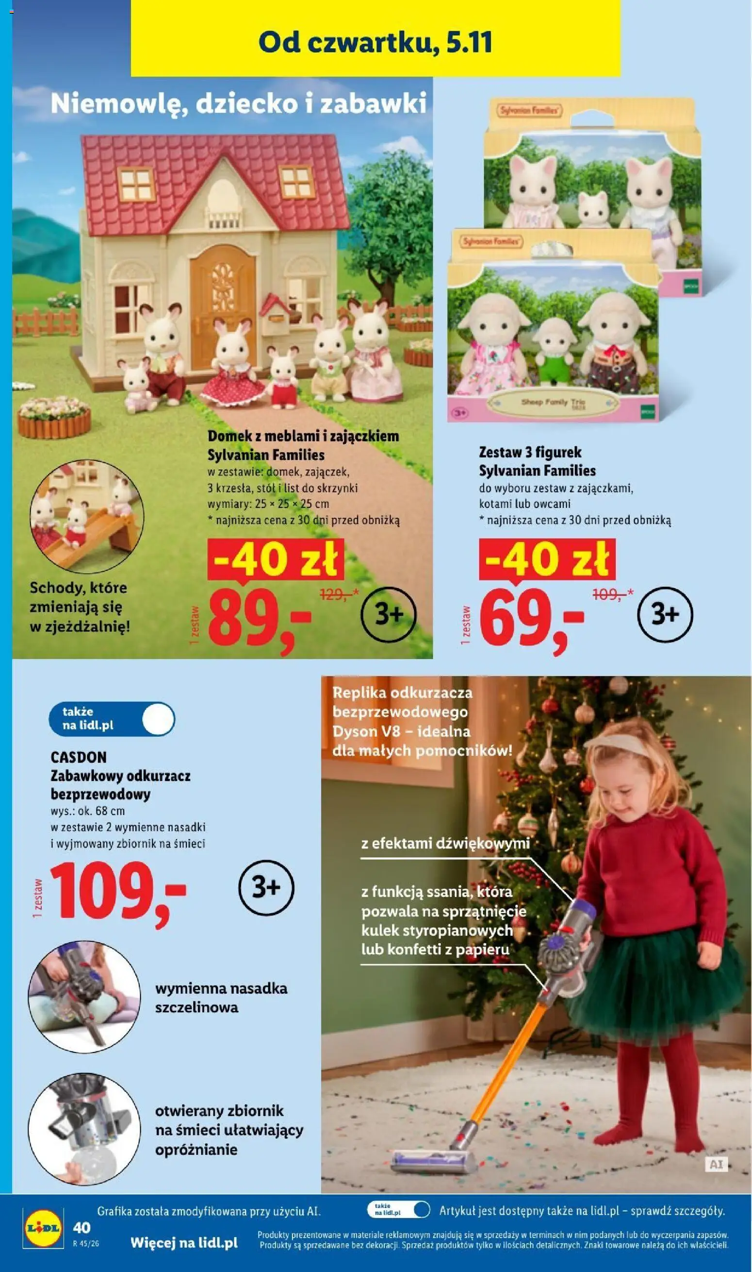Lidl Katalog od 02.11.2026 | Strona: 46 | Produkty: Zabawki, Odkurzacz, Stół