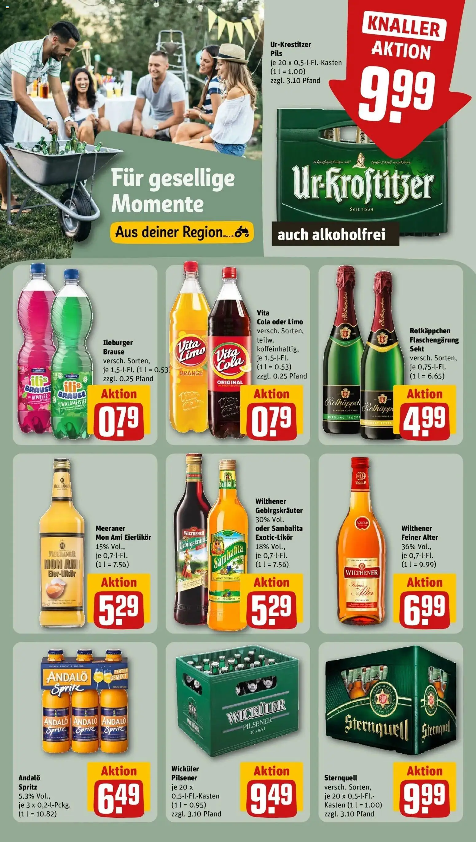 REWE Prospekt ab 03.08.2026 zum Blättern » Angebote | Seite: 22 | Produkte: Sprite, Cola, Wilthener, Wilthener gebirgskrauter