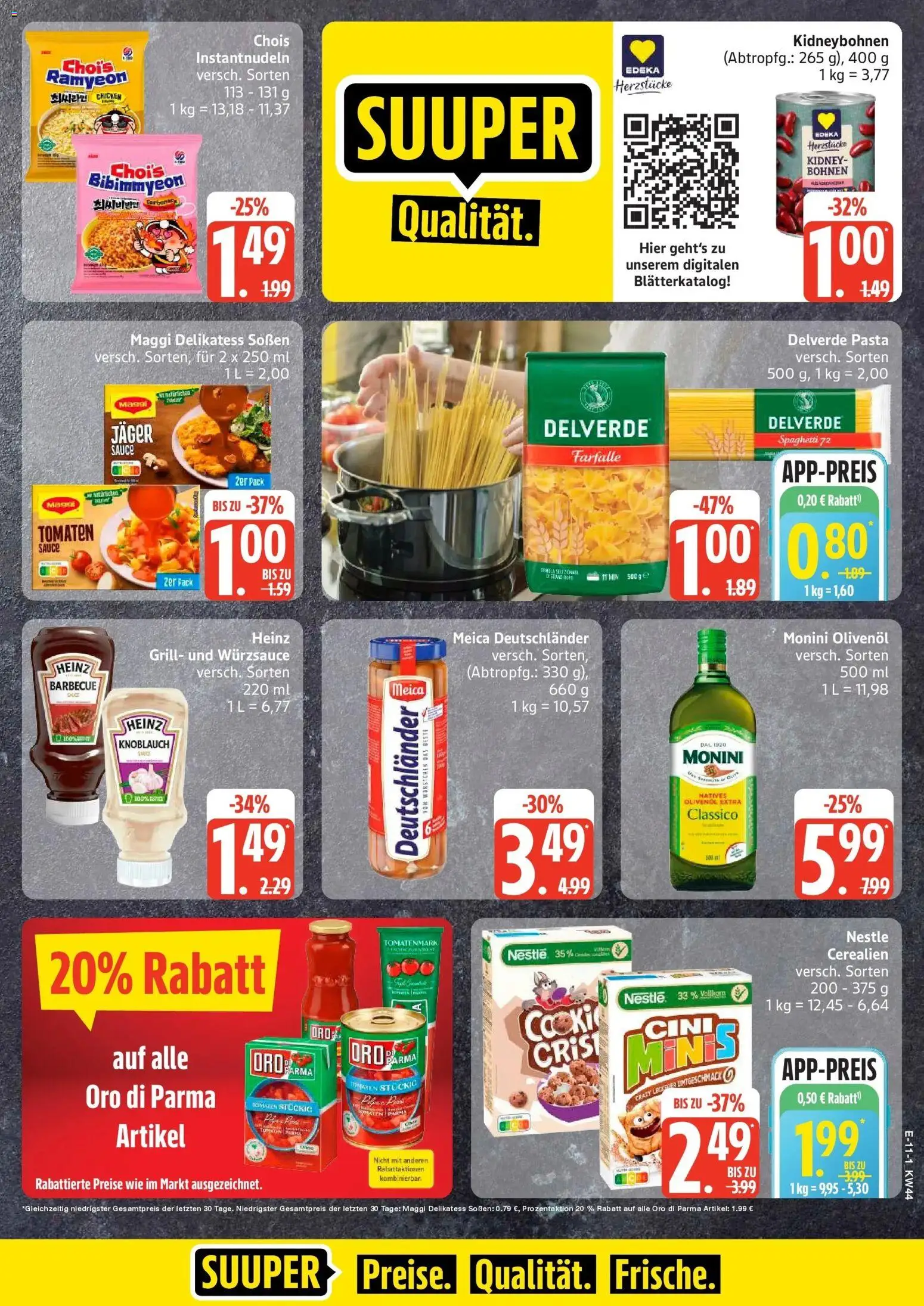 Edeka Prospekt Bad Schwartau (ab 26.10.2026) » Angebote Online | Seite: 16 | Produkte: Olivenol, Tomaten, Oro di parma, Knoblauch