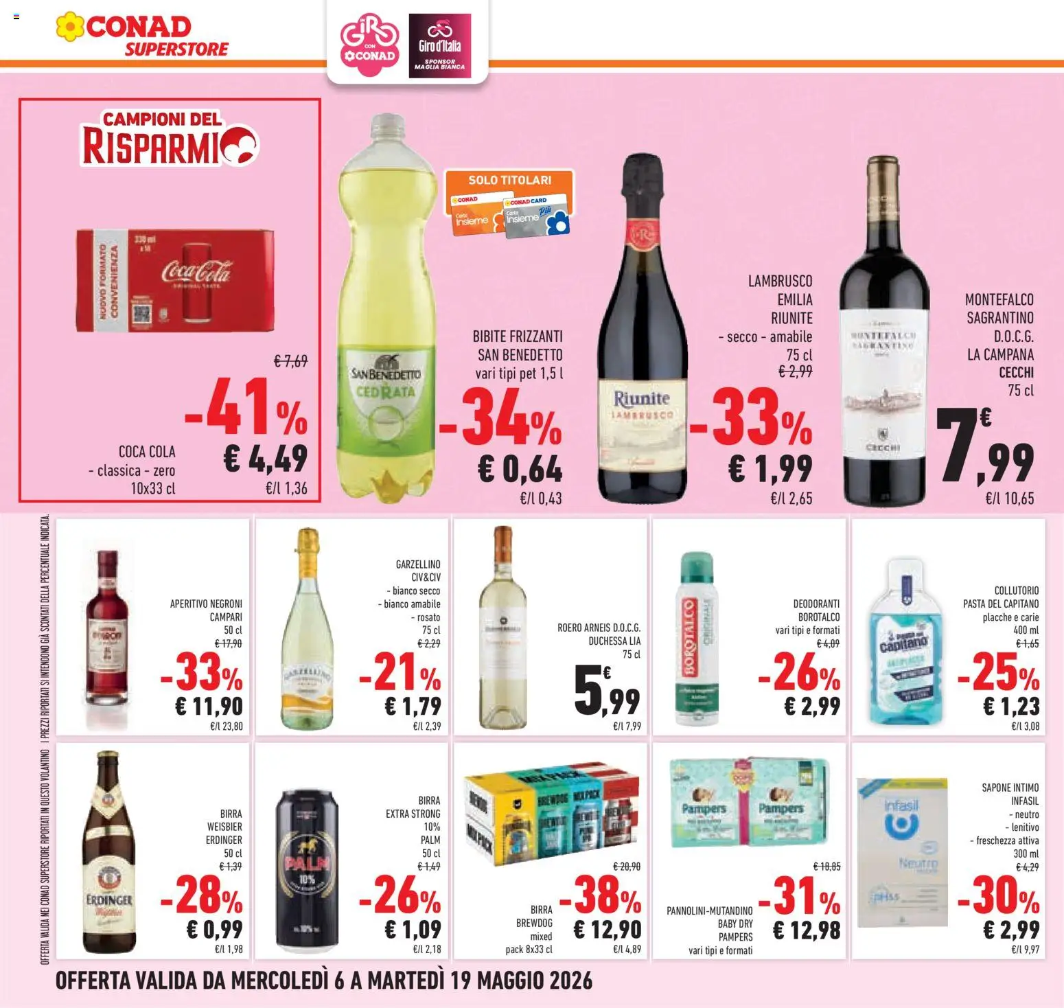 Volantino Conad del 06.05.2026 | Pagina: 30 | Prodotti: Collutorio, Bibite, Cedrata, Aperitivo