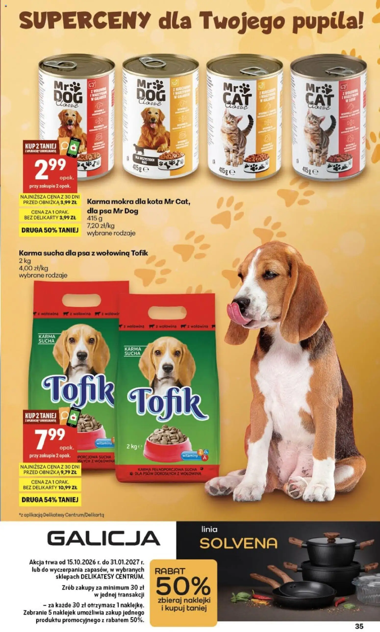 Delikatesy Centrum gazetka - Sklepy Własne od 05.11.2026 | Strona: 35 | Produkty: Karma mokra dla kota, Delikatesy, Karma mokra, Wołowina
