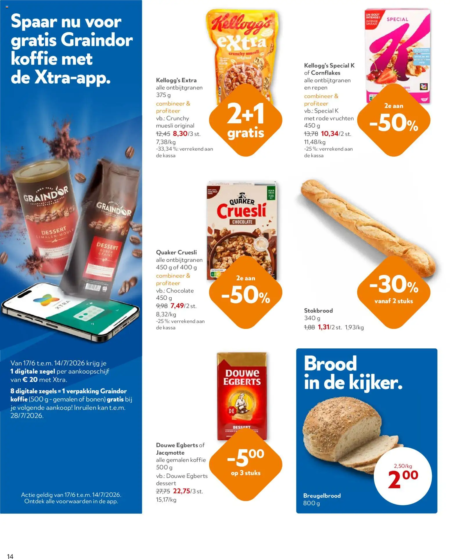 {H1} | Pagina: 14 | Producten: Stokbrood, Muesli, Kan, Brood
