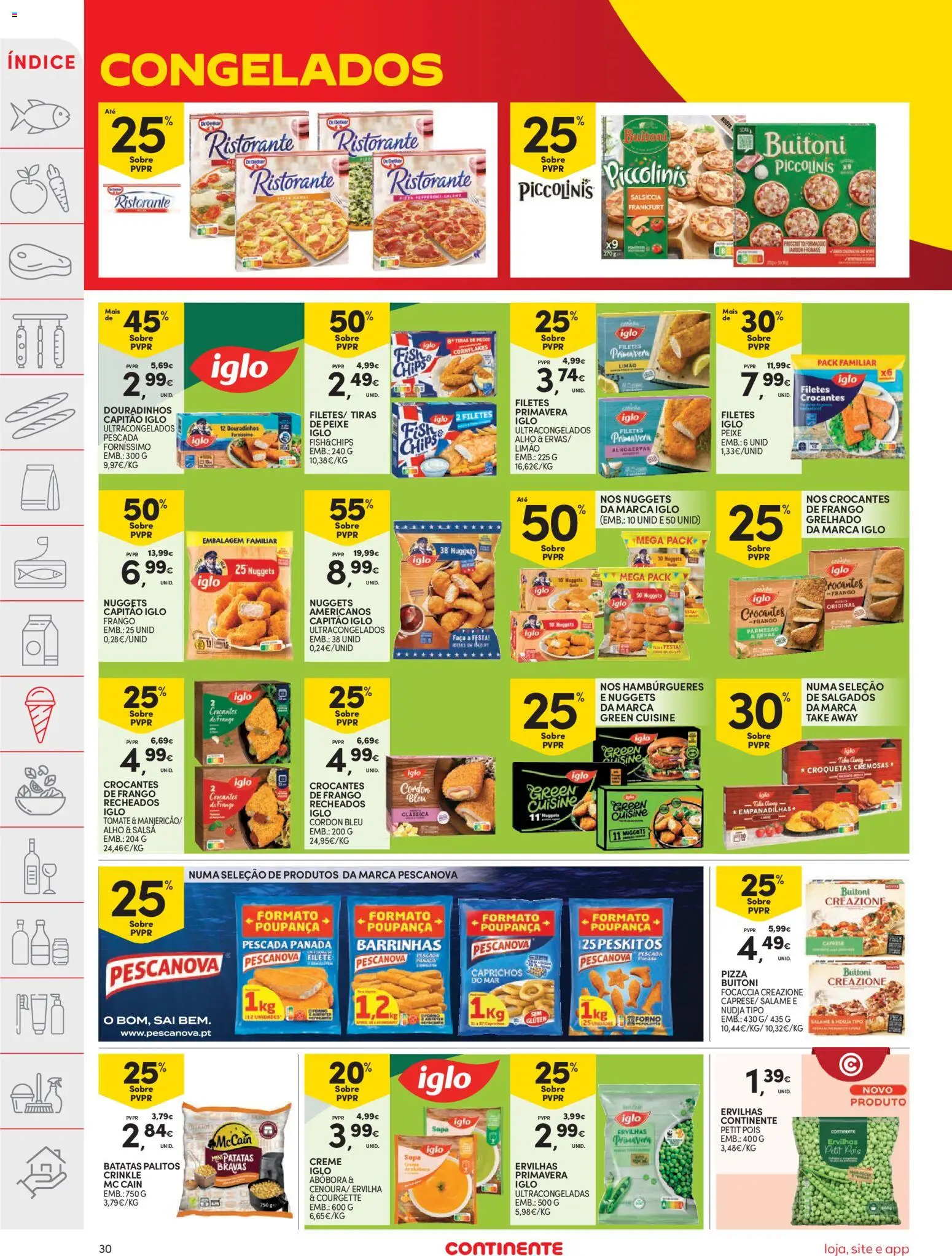 Continente folheto │ válido de 07/07/2026 | Página: 32 | Produtos: Faca, Salame, Pizza, Tomate