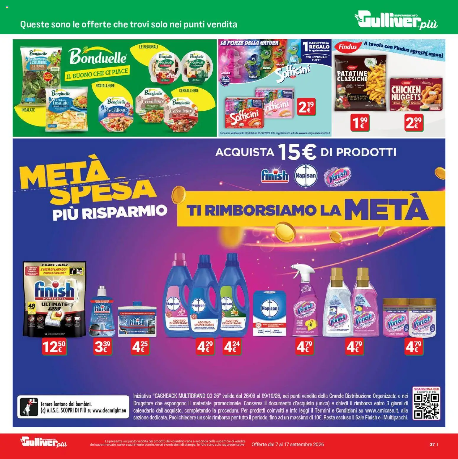 Volantino Gulliver del 07/09/2026 | Pagina: 37 | Prodotti: Patatine, Nuggets, Sale, Terra