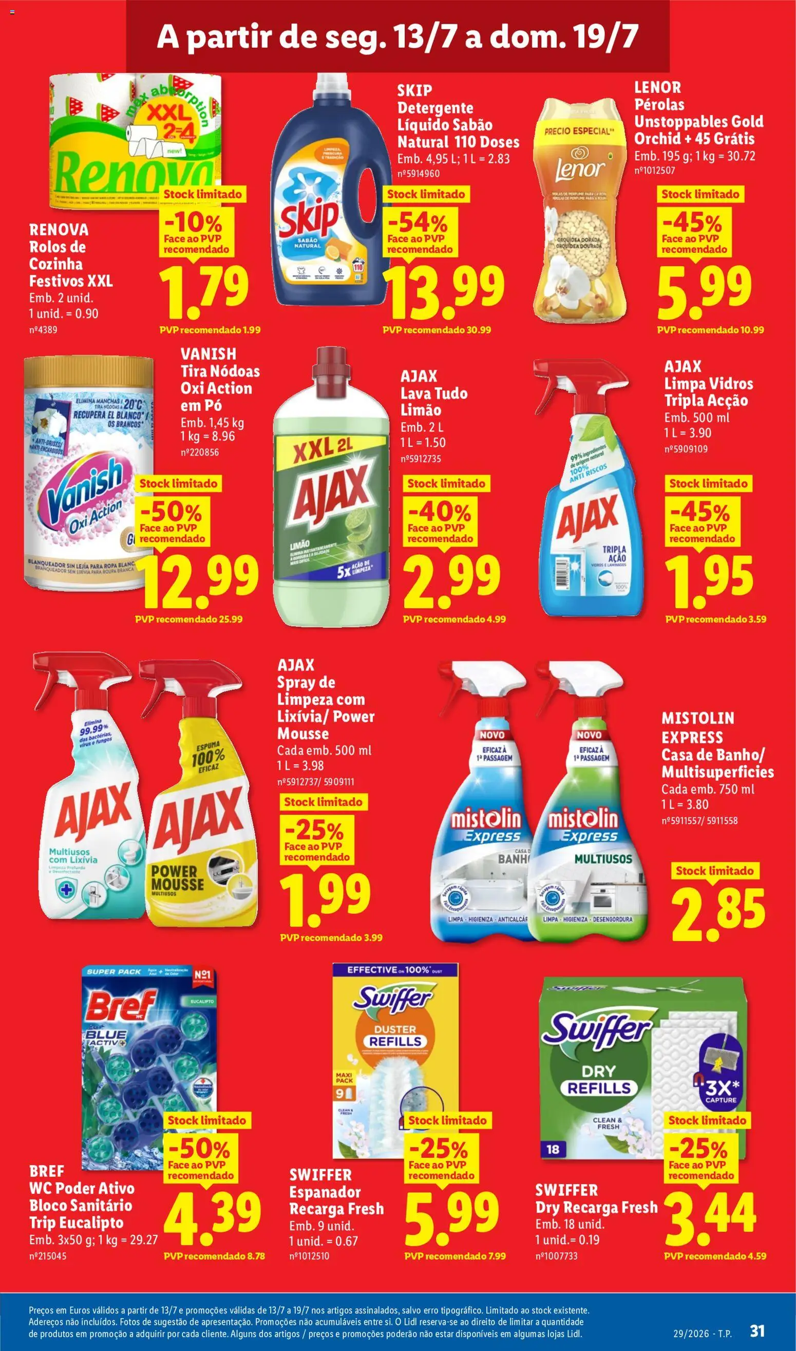 Lidl folheto │ válido de 13/07/2026 | Página: 29 | Produtos: Pó, Ingredientes, Sabão, Detergente