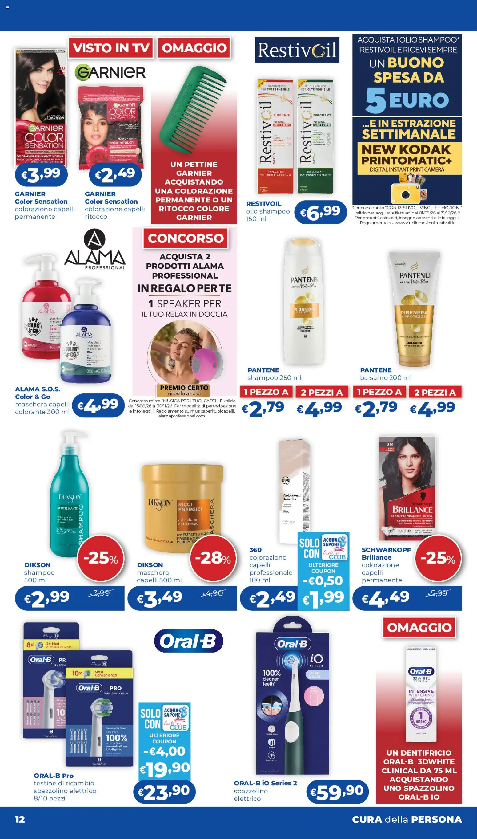 Volantino Acqua e Sapone del 24/09/2026 | Pagina: 12 | Prodotti: Balsamo, Olio, TV, Speaker