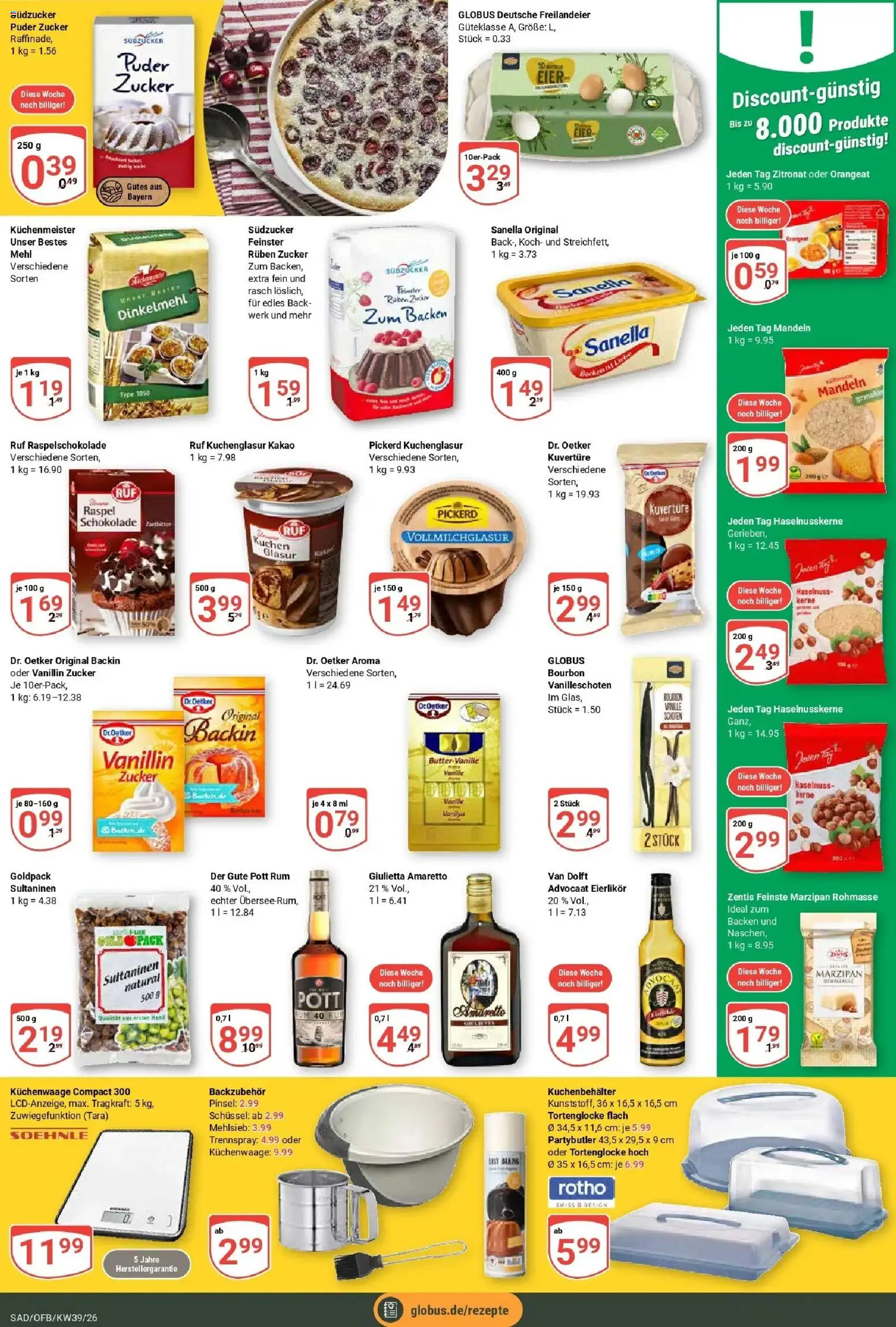 Globus Prospekt Schwandorf (ab 21.09.2026) » Angebote online | Seite: 18 | Produkte: Rum, Vanille, Bourbon, Sanella
