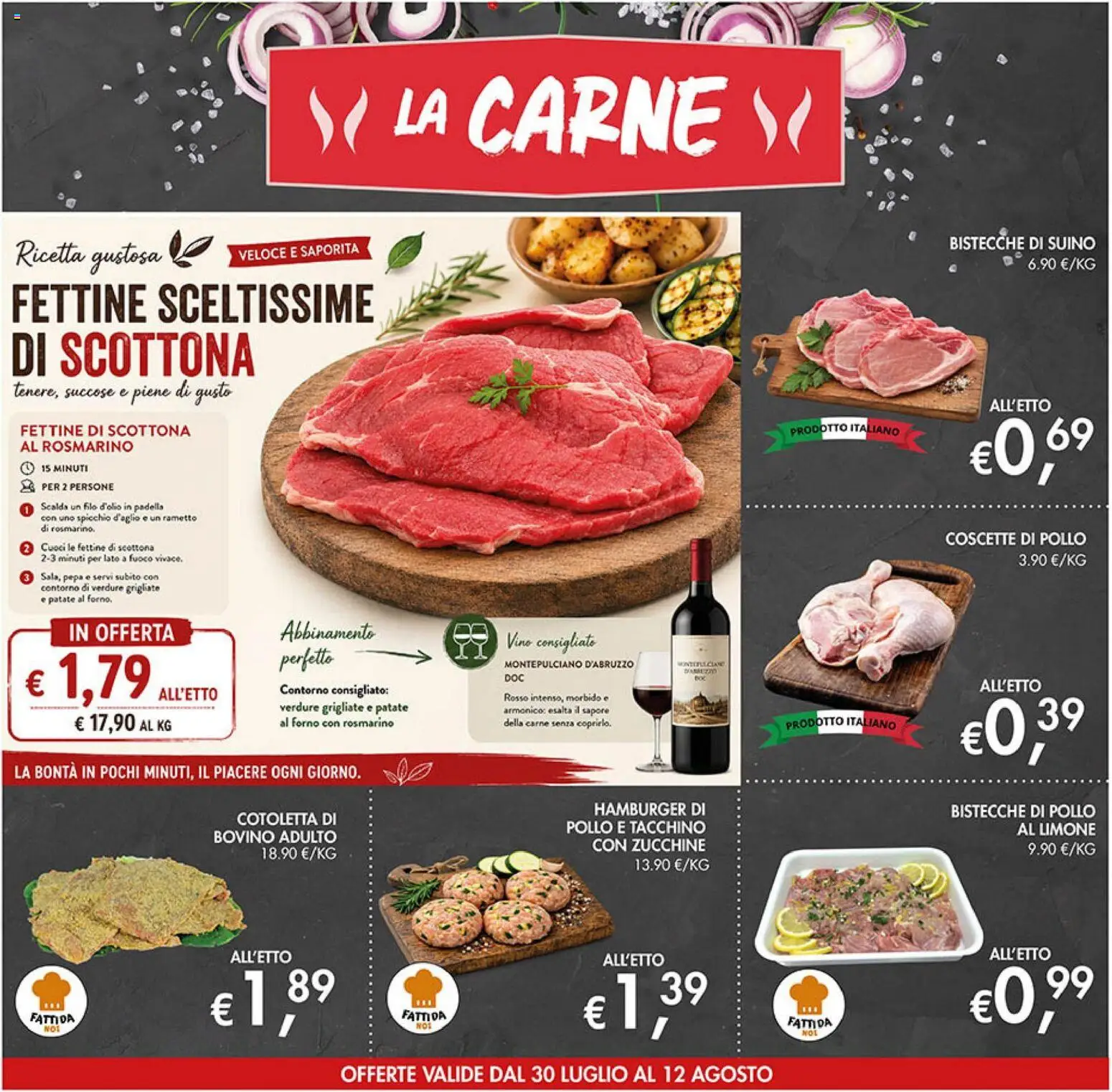 Volantino Coal del 30/07/2026 | Pagina: 4 | Prodotti: Patate, Suino, Vino, Hamburger