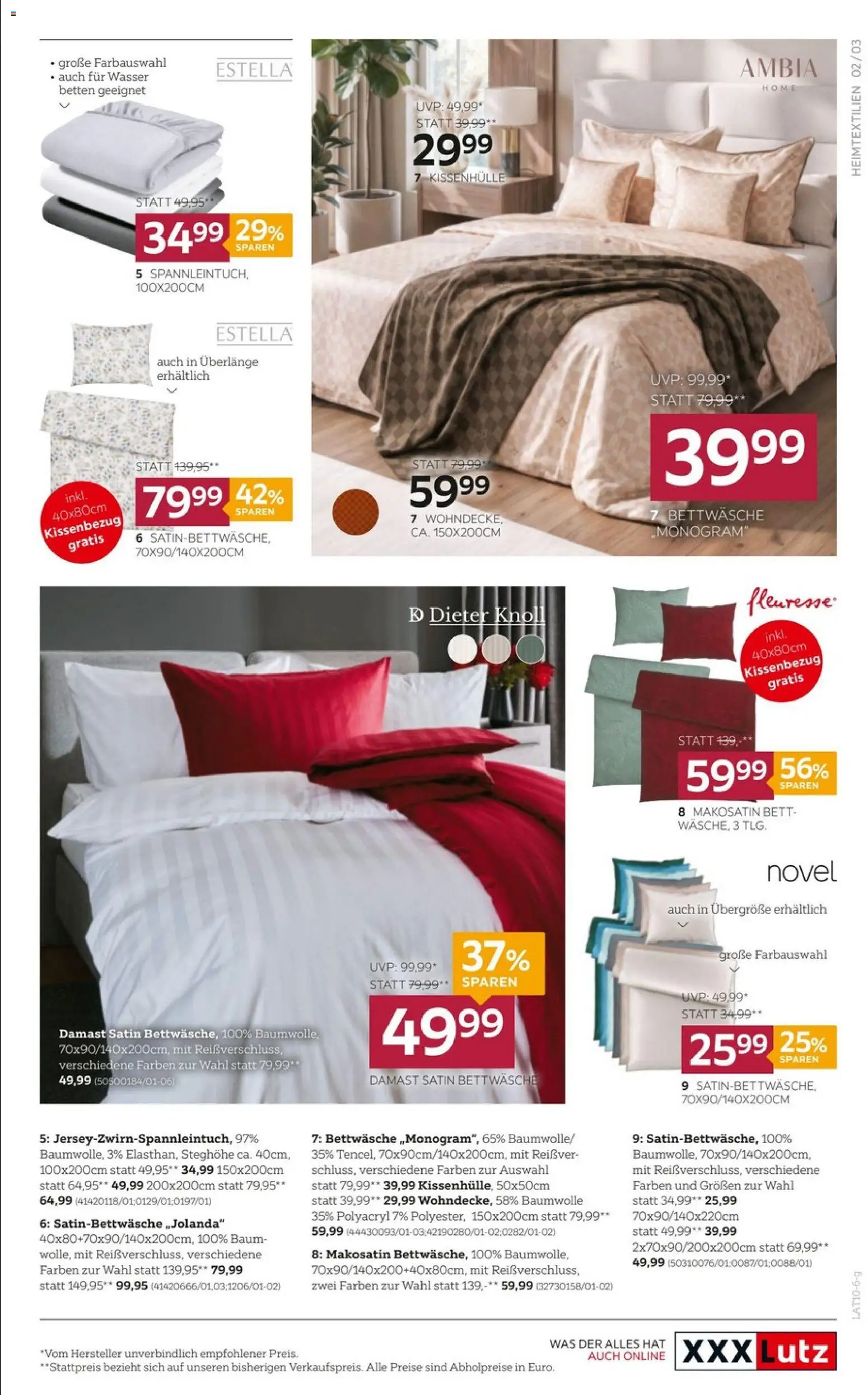 XXXLutz Heimtex web gültig ab 27.10.2026 | Seite: 2 | Produkte: Wasser, Bett