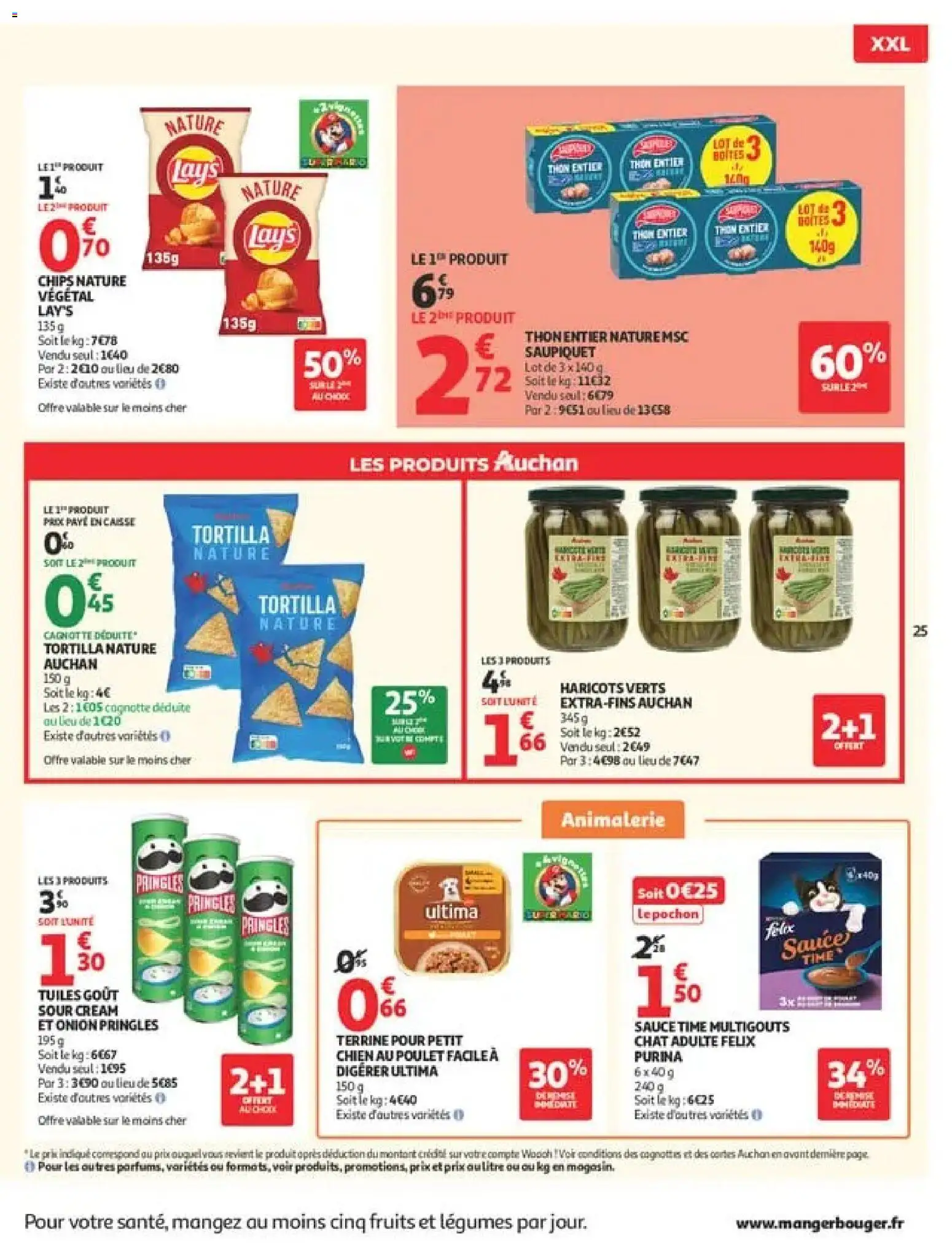 {H1} | Page: 25 | Produits: Tortilla, Fruits, Haricots, Chips