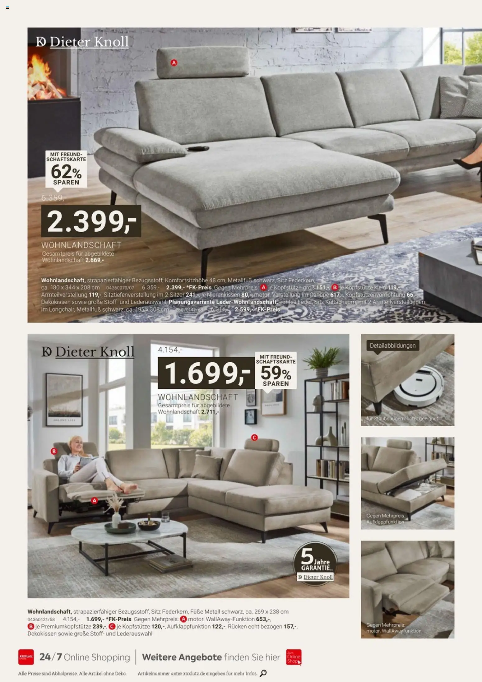 XXXLutz Dieter Knoll Spezial – gültig ab 01.08.2026 | Seite: 2 | Produkte: Wohnlandschaft