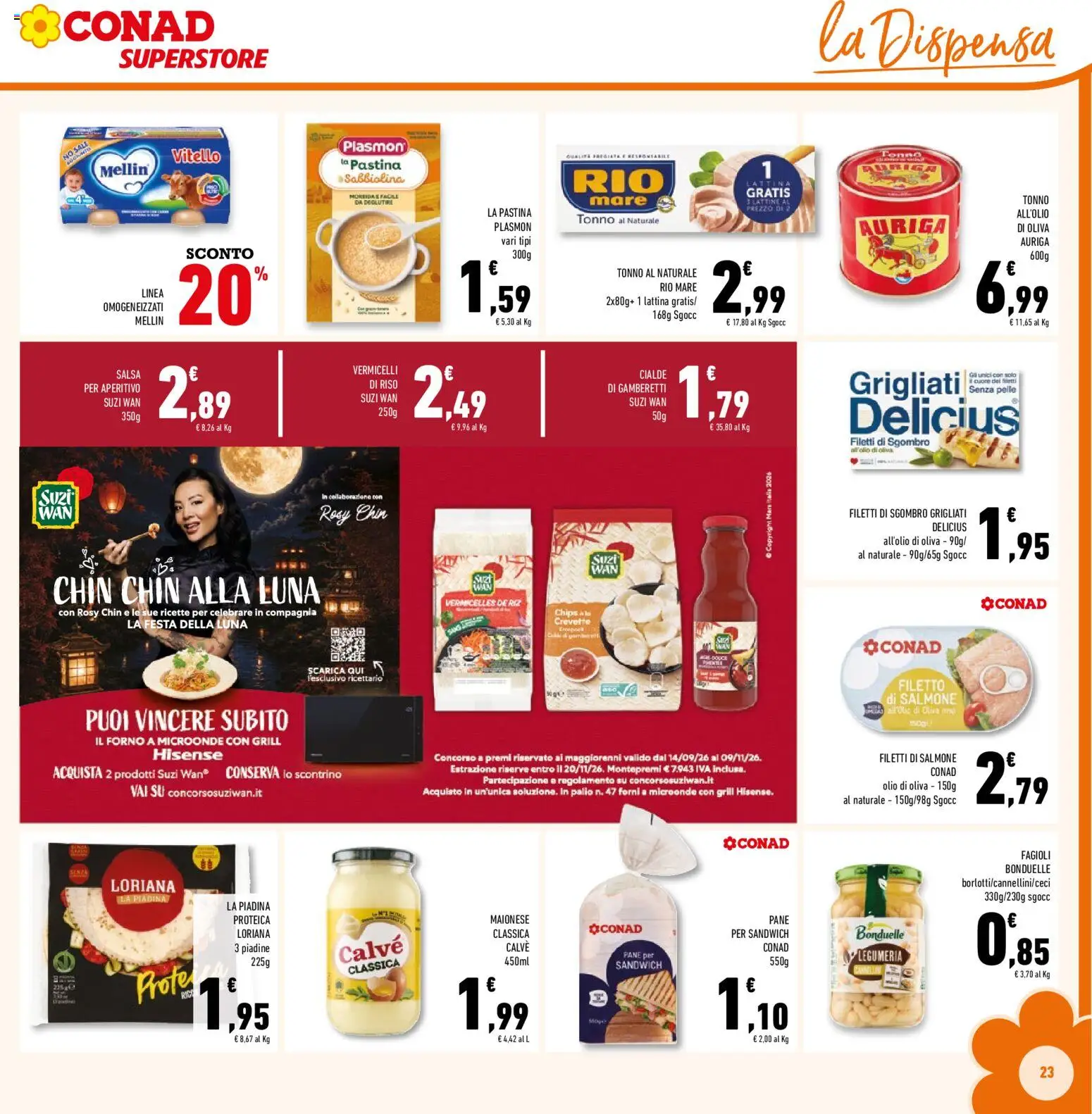 Volantino Conad del 23/09/2026 | Pagina: 23 | Prodotti: Microonde, Filetto, Forno a microonde, Il forno