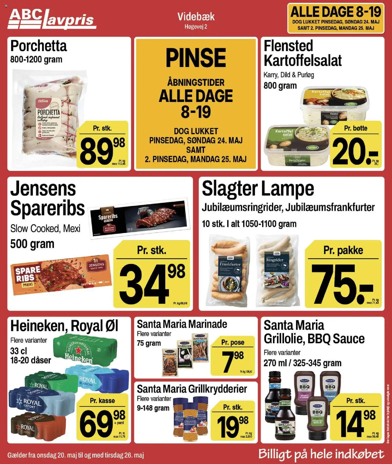 Abc Lavpris tilbudsavis – gyldig fra 20.05.2026 | Side: 1 | Produkter: Kartoffelsalat, Øl, Salat, Lampe