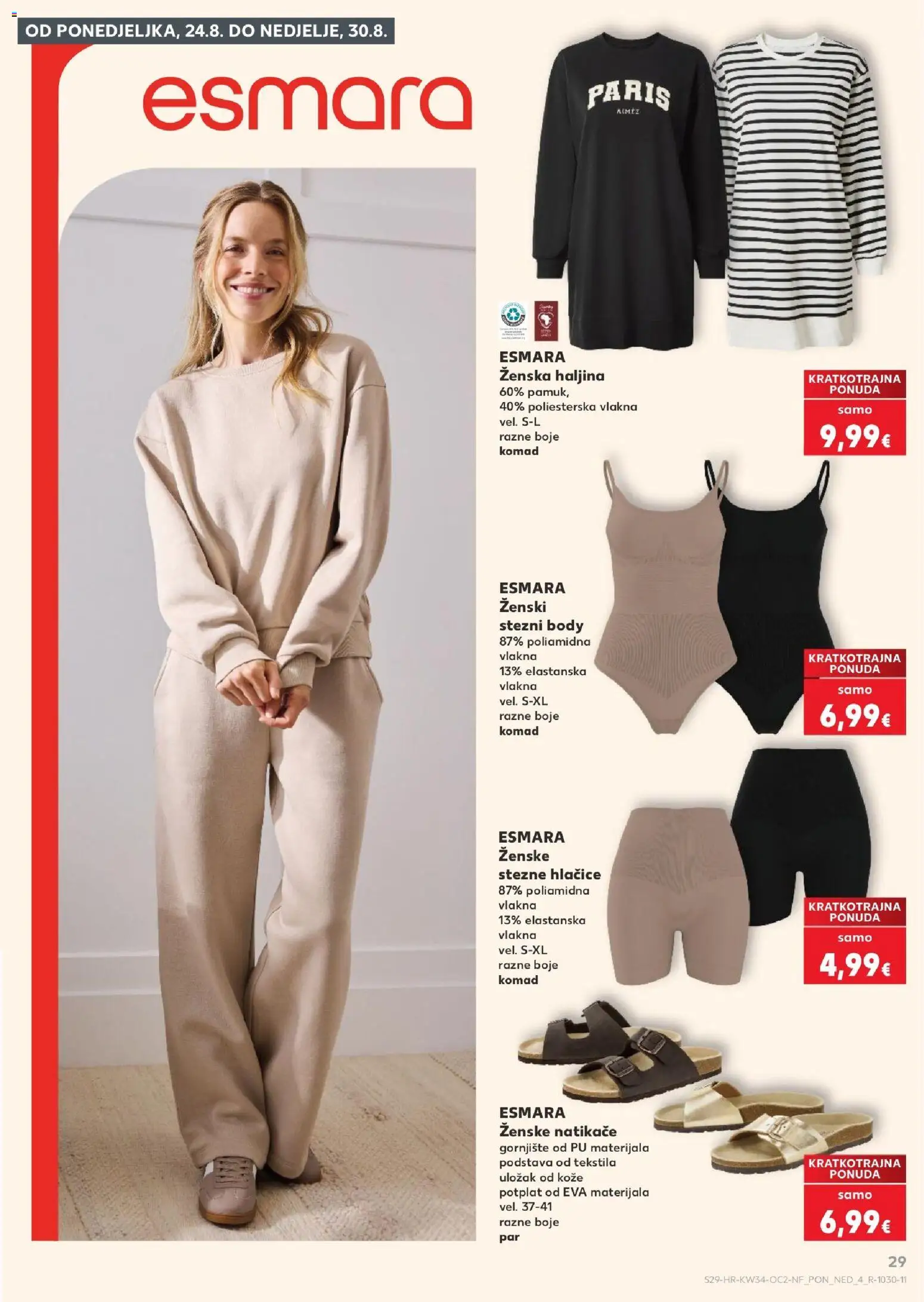 Kaufland katalog | vrijedi od 19.08.2026 | Stranica: 29 | Proizvodi: Natikače, Hlače, Haljina