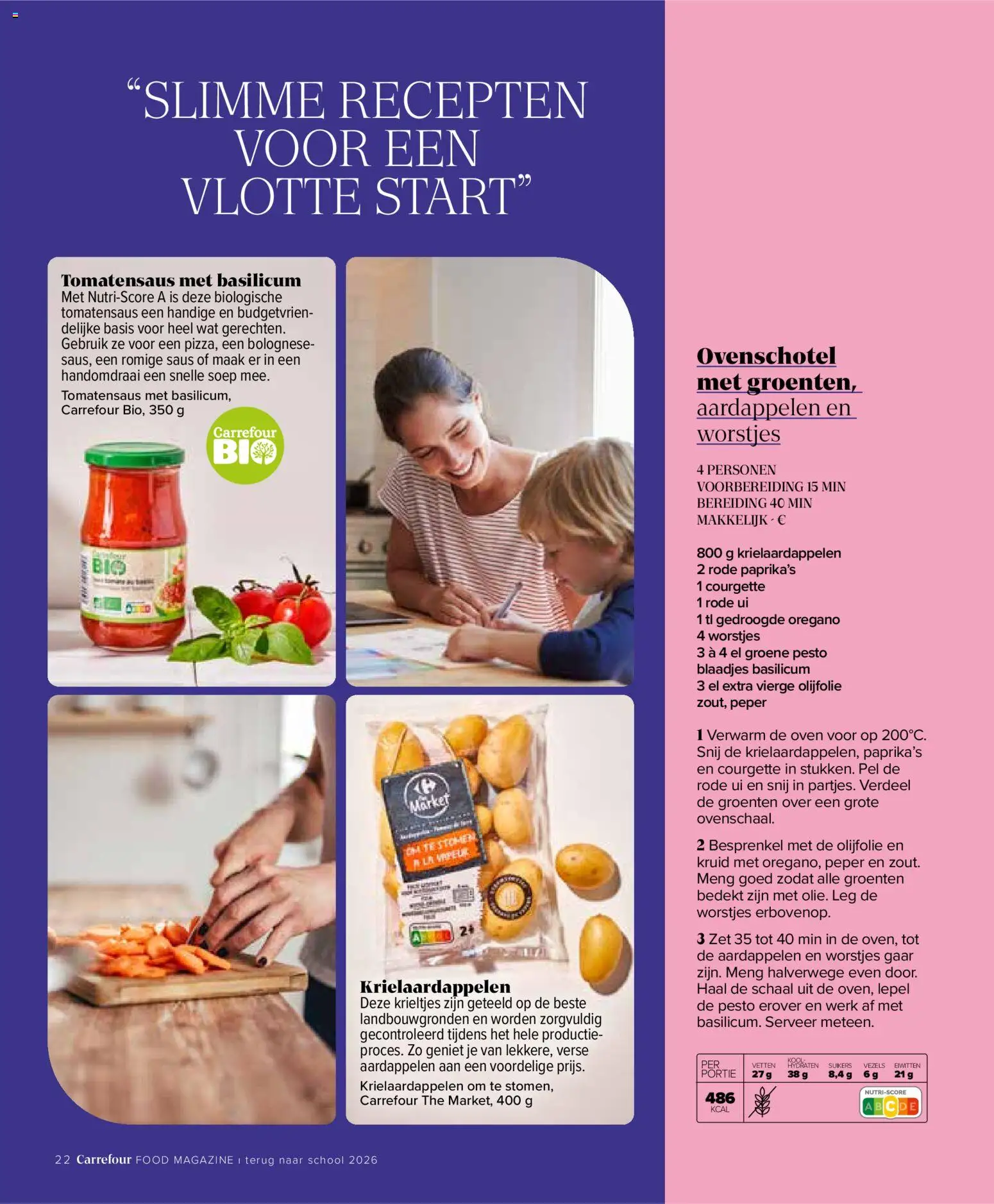 {H1} | Pagina: 22 | Producten: Oven, Saus, Courgette, Schaal