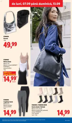 Ofertele Lidl valabile de la 07.09.2026 | Pagină: 41 | Produse: Geantă, Top, Sport, Șosete