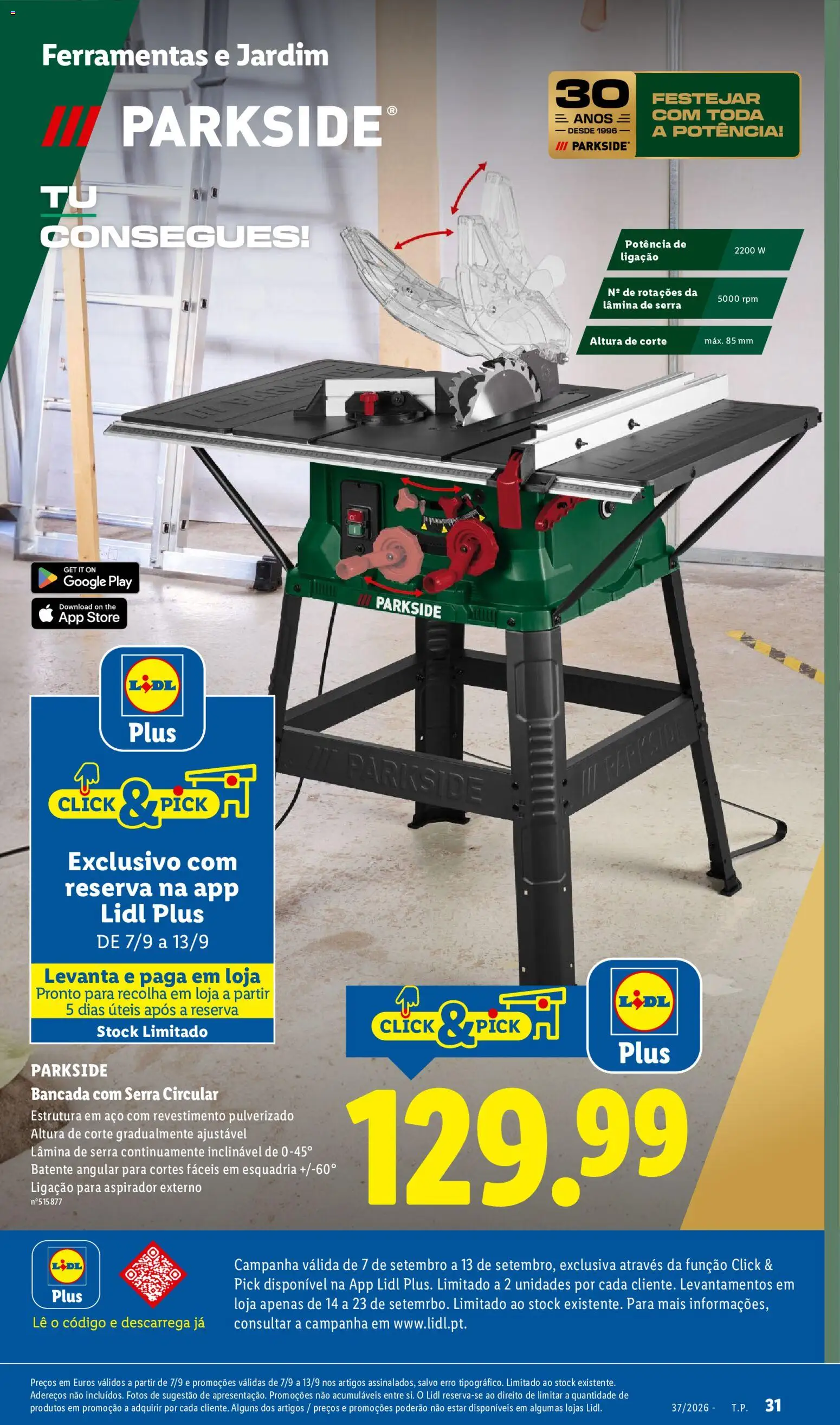 Lidl Promoções Semanais │ válido de 07/09/2026 | Página: 33 | Produtos: Aspirador, Bancada, Ferramentas