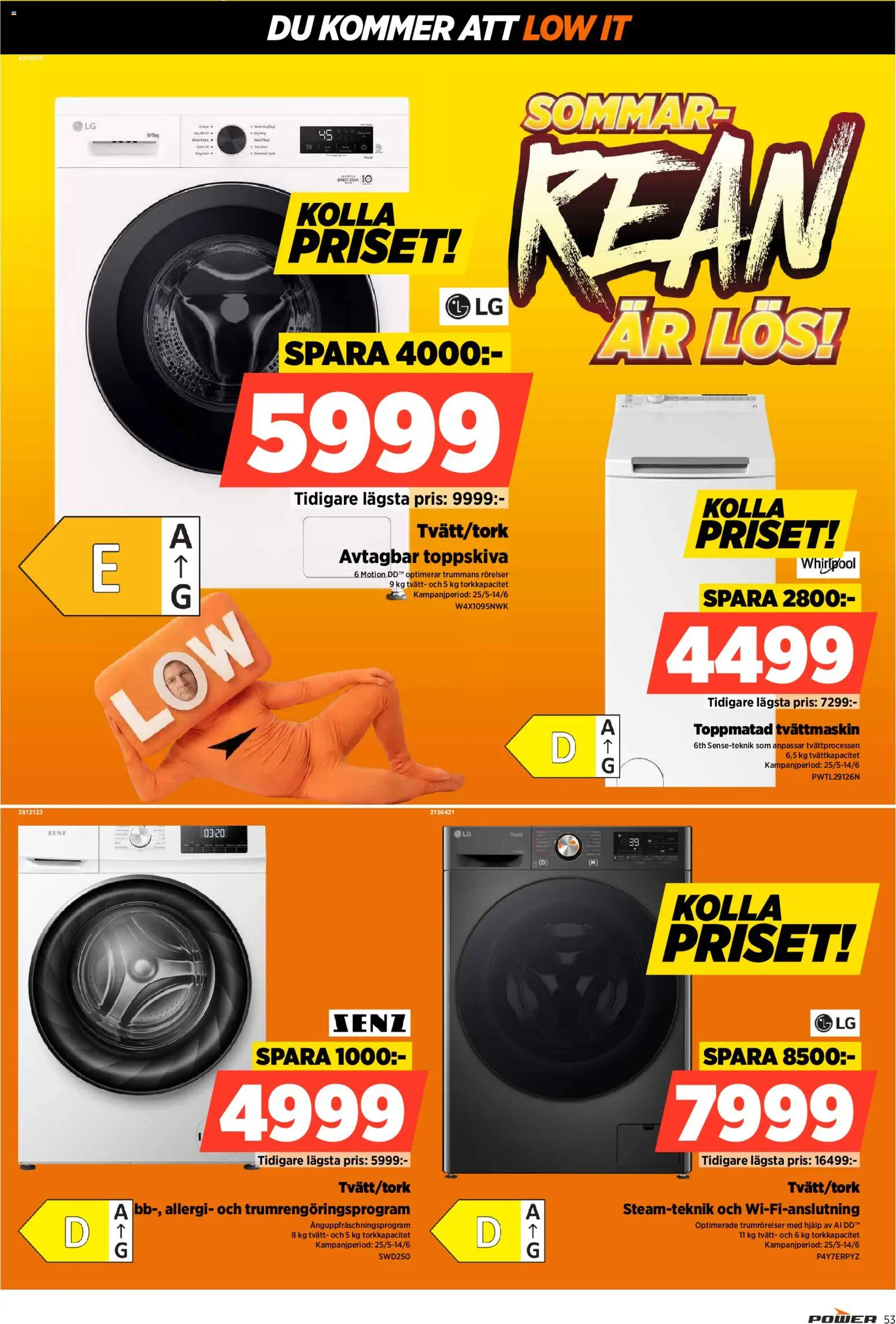 Power reklamblad aktuell från 01.06.2026 | Sida: 53 | Produkter: Tvättmaskin
