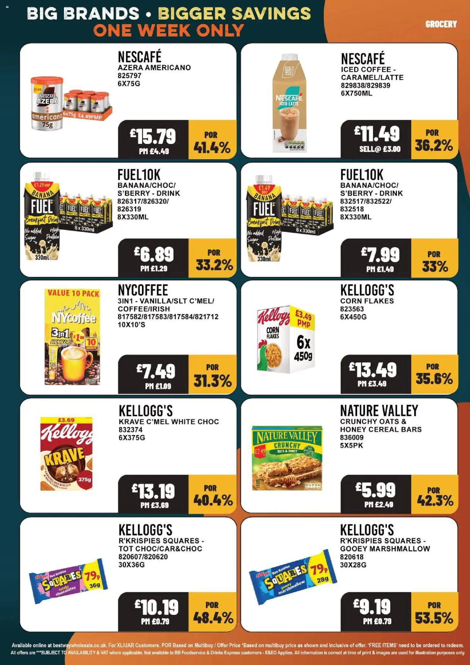 {H1} | Page: 13 | Products: Cereal, Drinks, Rice, Vanilla