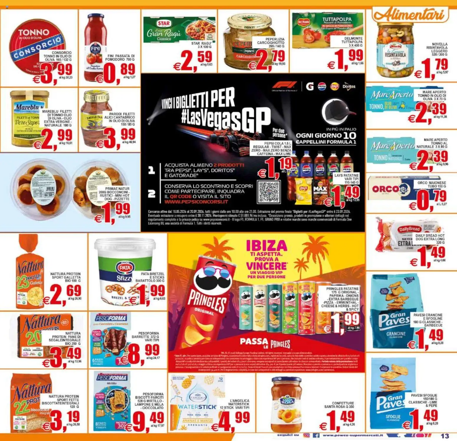 Volantino Pewex del 22/07/2026 | Pagina: 13 | Prodotti: Cioccolato, Mango, Lampone, Ragú