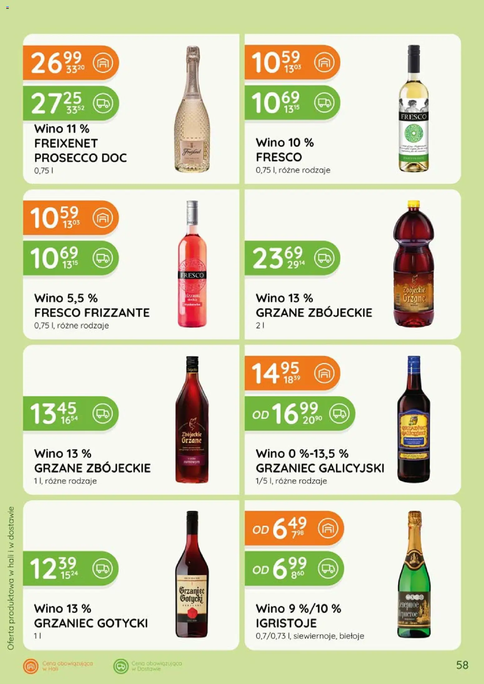 Eurocash gazetka - Katalog Alkoholowy od 01.06.2026 | Strona: 58 | Produkty: Grzaniec galicyjski, Grzane wino, Wino, Prosecco