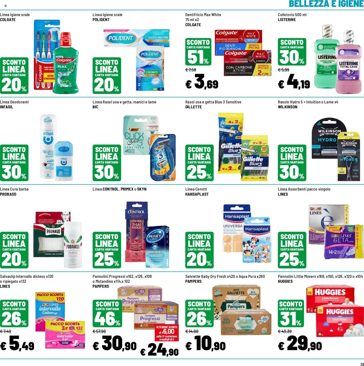 Volantino Iper del 12/10/2026 | Pagina: 29 | Prodotti: Crema, Carbone, Collutorio, Cerotti