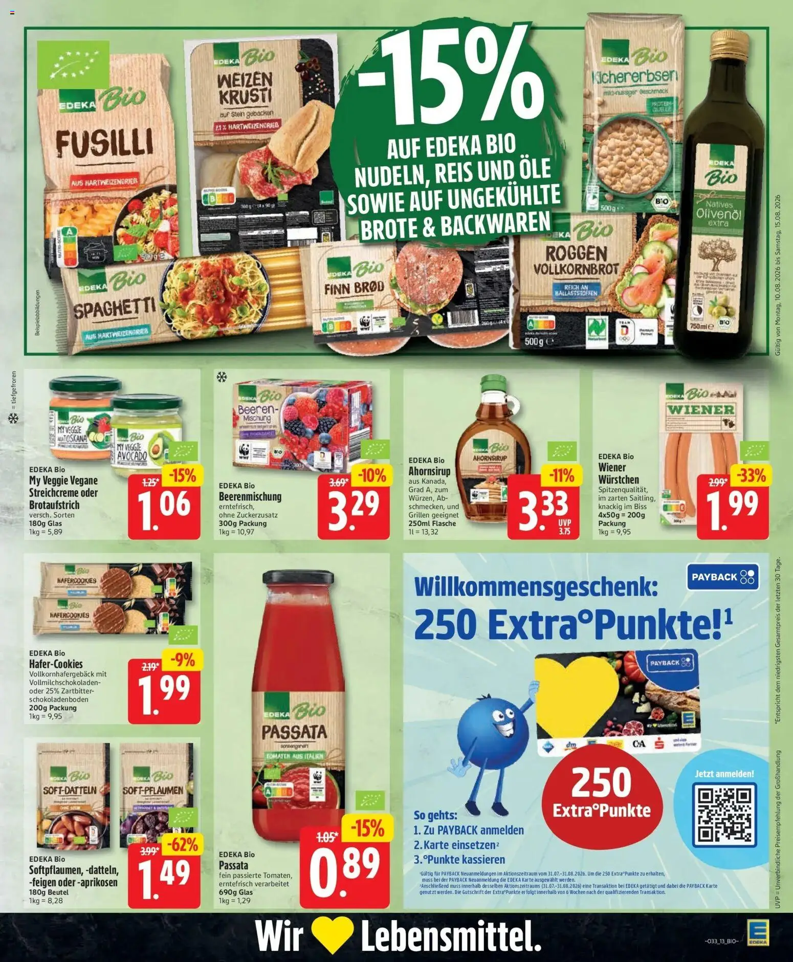 Edeka - Jubiläumshandzettel Schomacker – gültig ab 10.08.2026 | Seite: 15 | Produkte: Vollkornbrot, Tomaten, Reis, Feigen