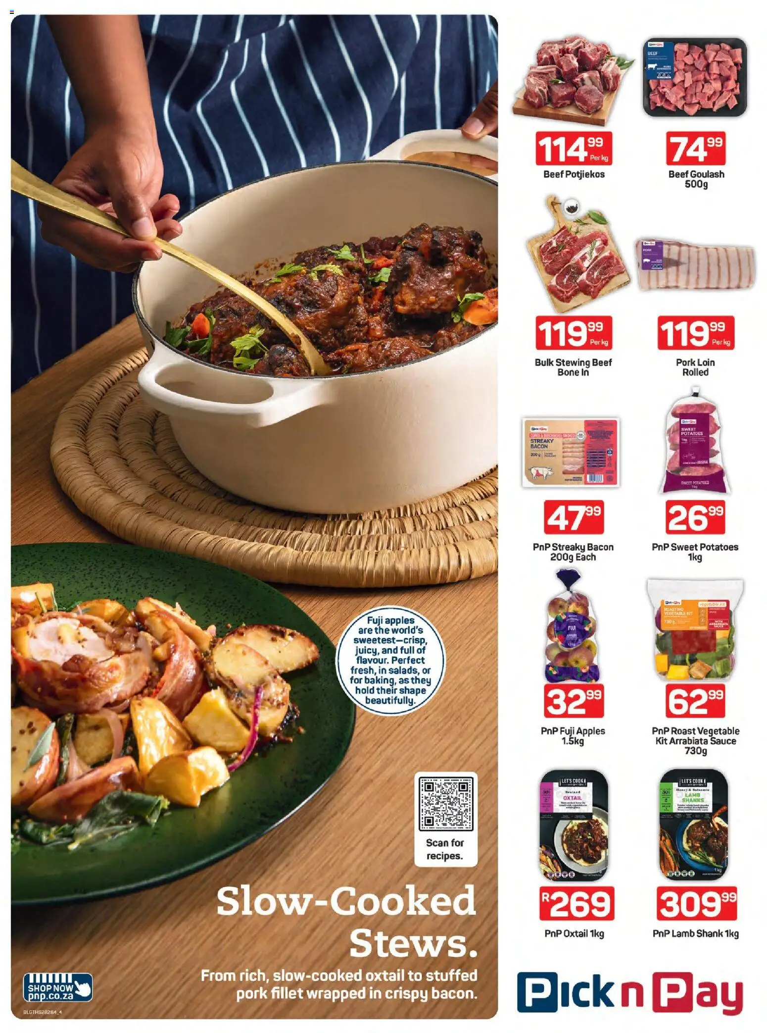 New Pick n Pay catalogue – valid from 08.06.2026 | Page: 4 | Products: Pork, Desmaquilante, Potatoes, Bacon