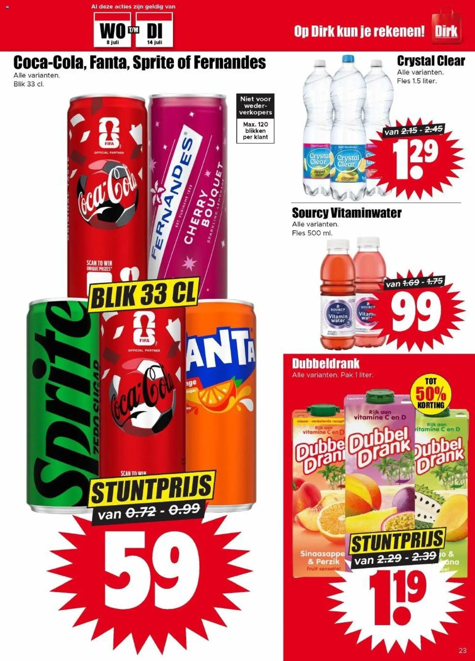 {H1} | Pagina: 19 | Producten: Fles, Sprite, Fruit, Vitamine C